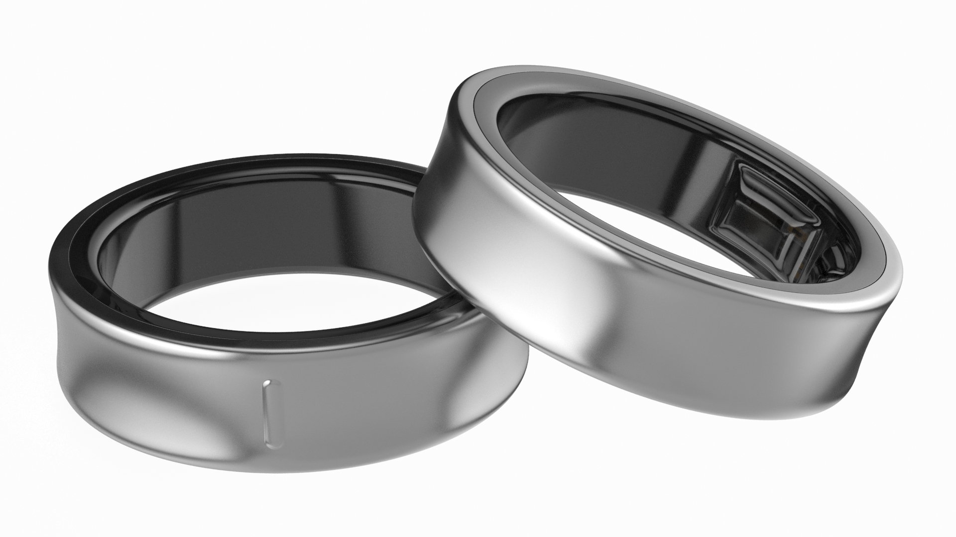 Smart Ring Silver 3D