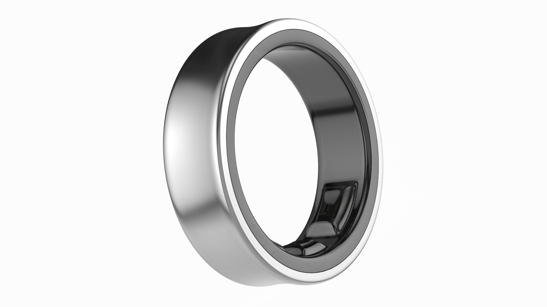 Smart Ring Silver 3D