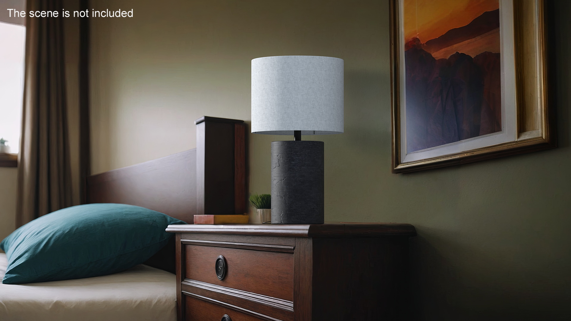 3D Table Lamp with Fabric Shade model