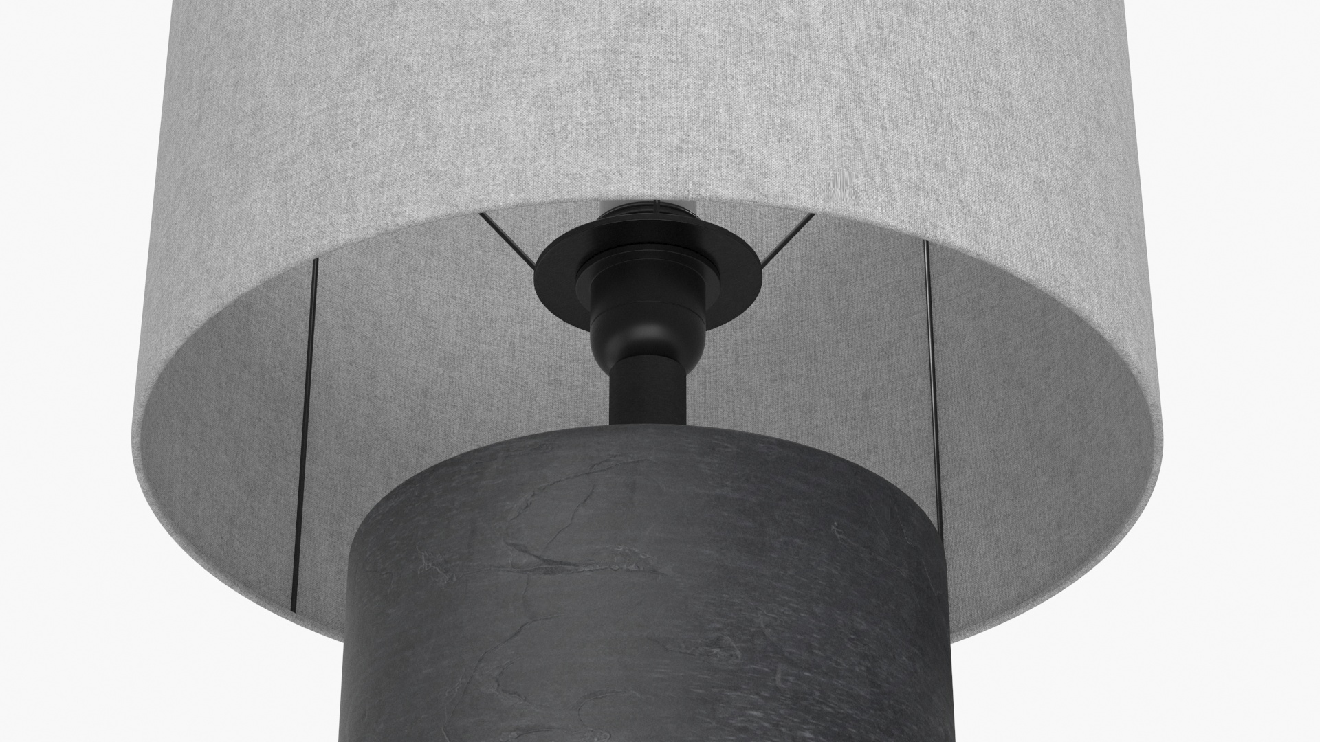 3D Table Lamp with Fabric Shade model