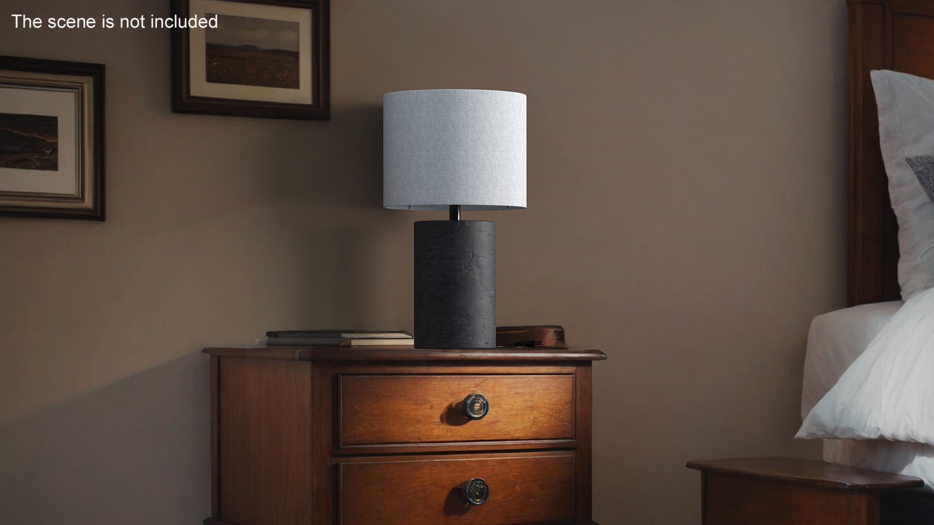 3D Table Lamp with Fabric Shade model