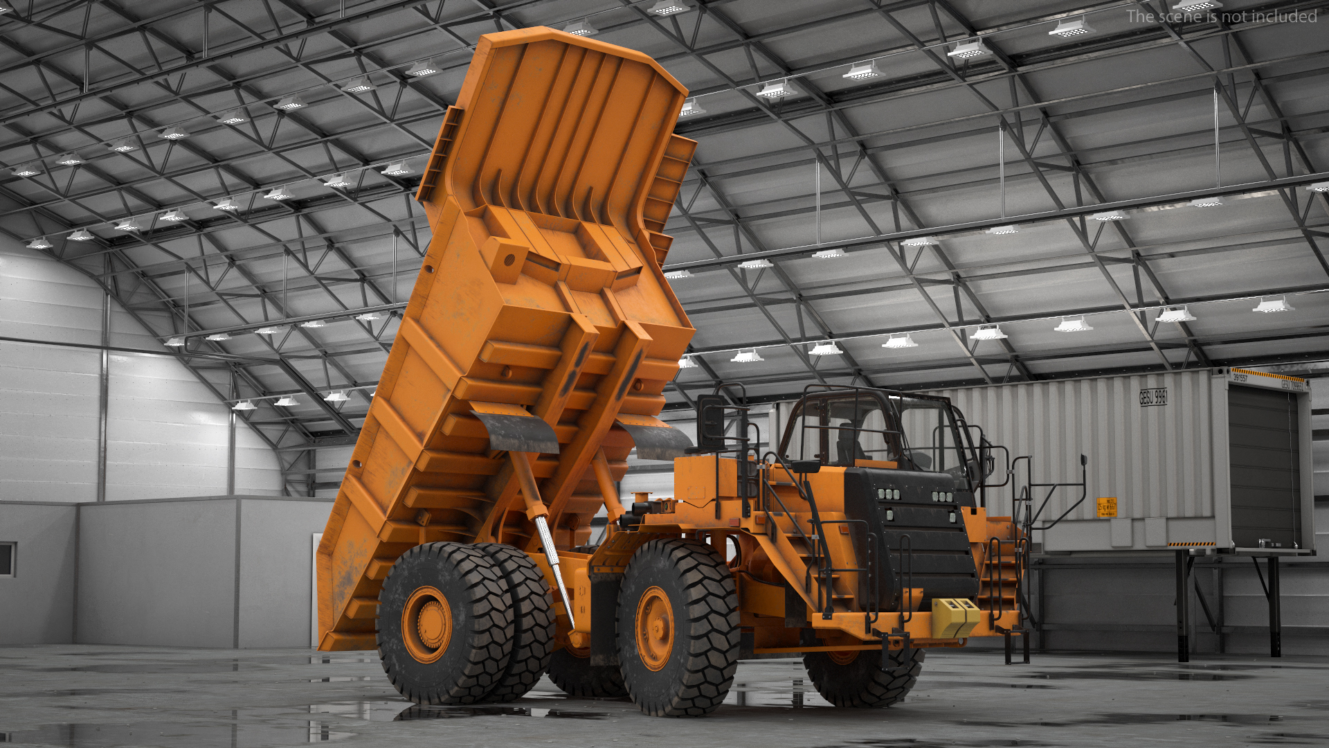 Off Highway Dump Truck Dirty Rigged for Maya 3D model