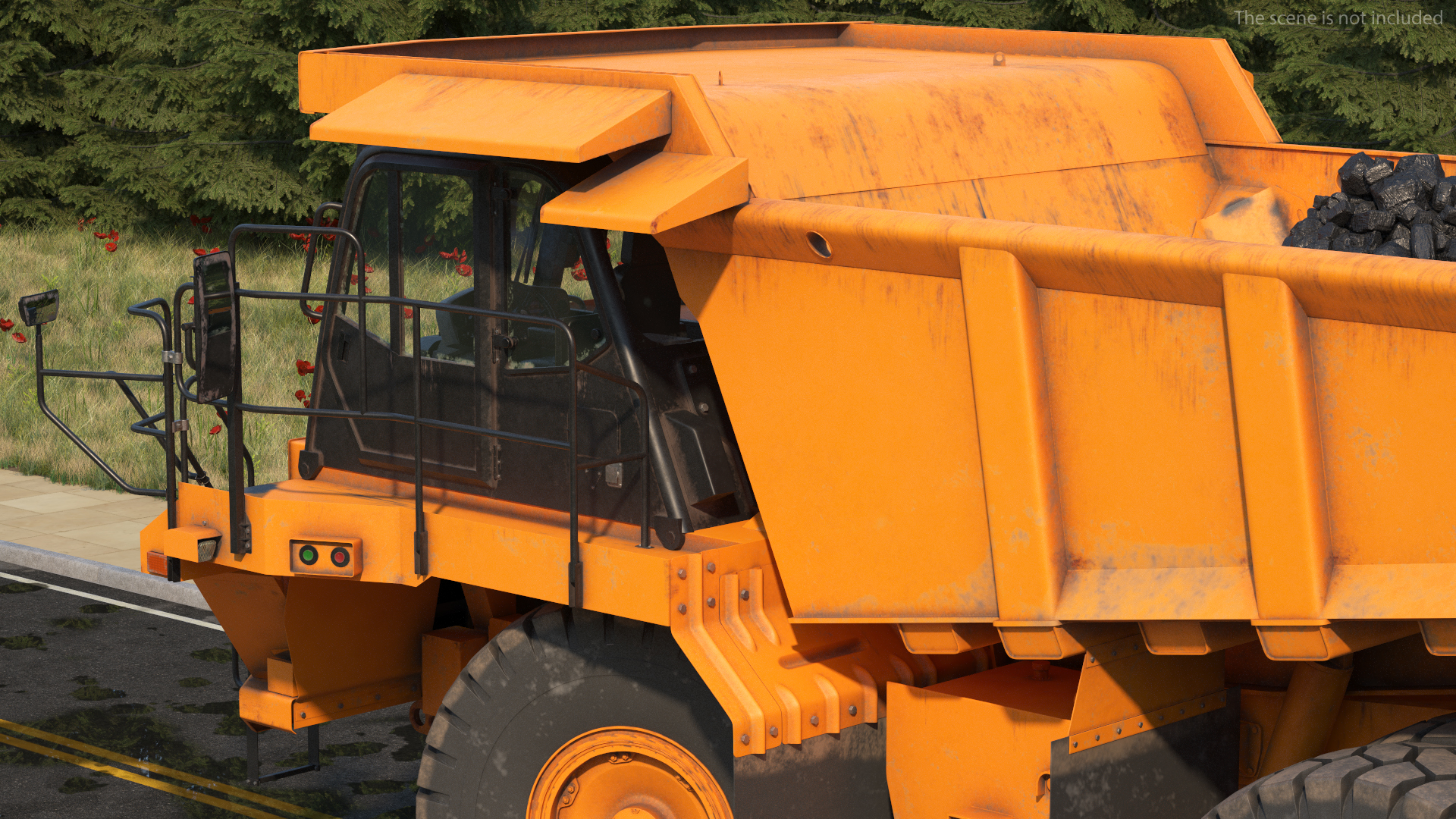 Off Highway Dump Truck Dirty Rigged for Maya 3D model
