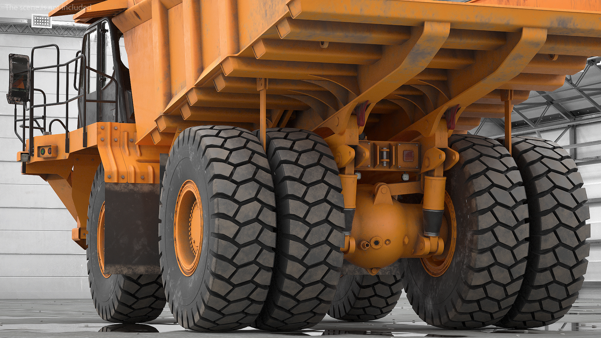 Off Highway Dump Truck Dirty Rigged for Maya 3D model