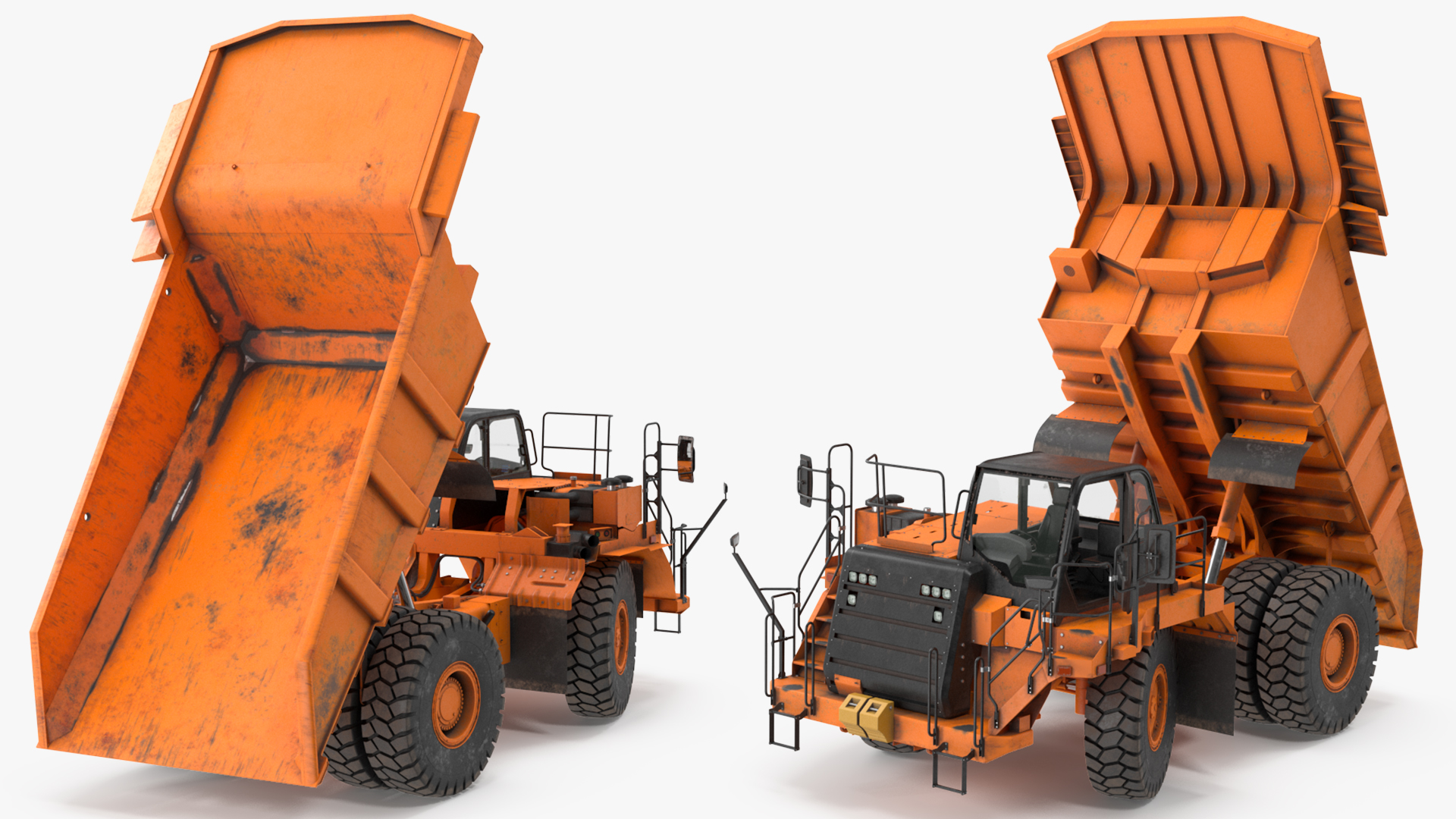Off Highway Dump Truck Dirty Rigged for Maya 3D model