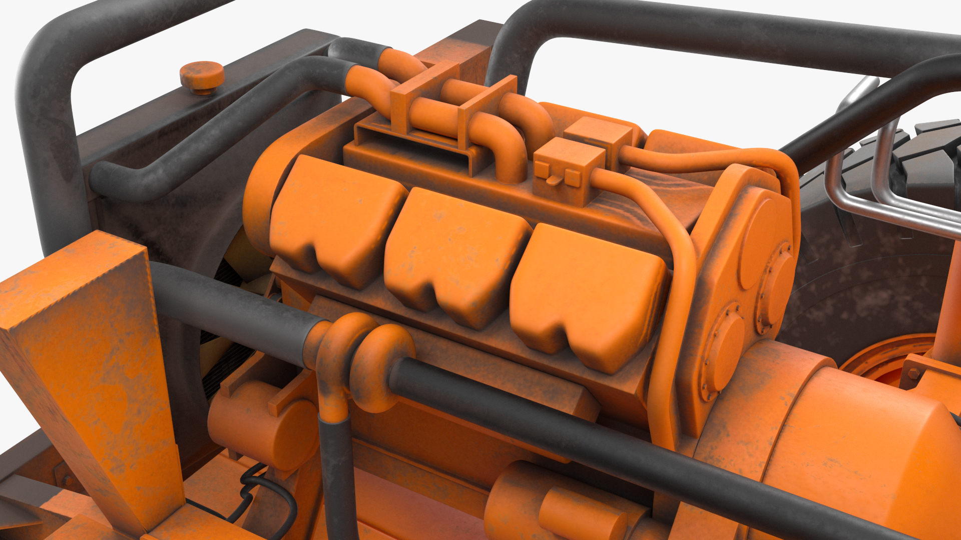 Off Highway Dump Truck Dirty Rigged for Maya 3D model