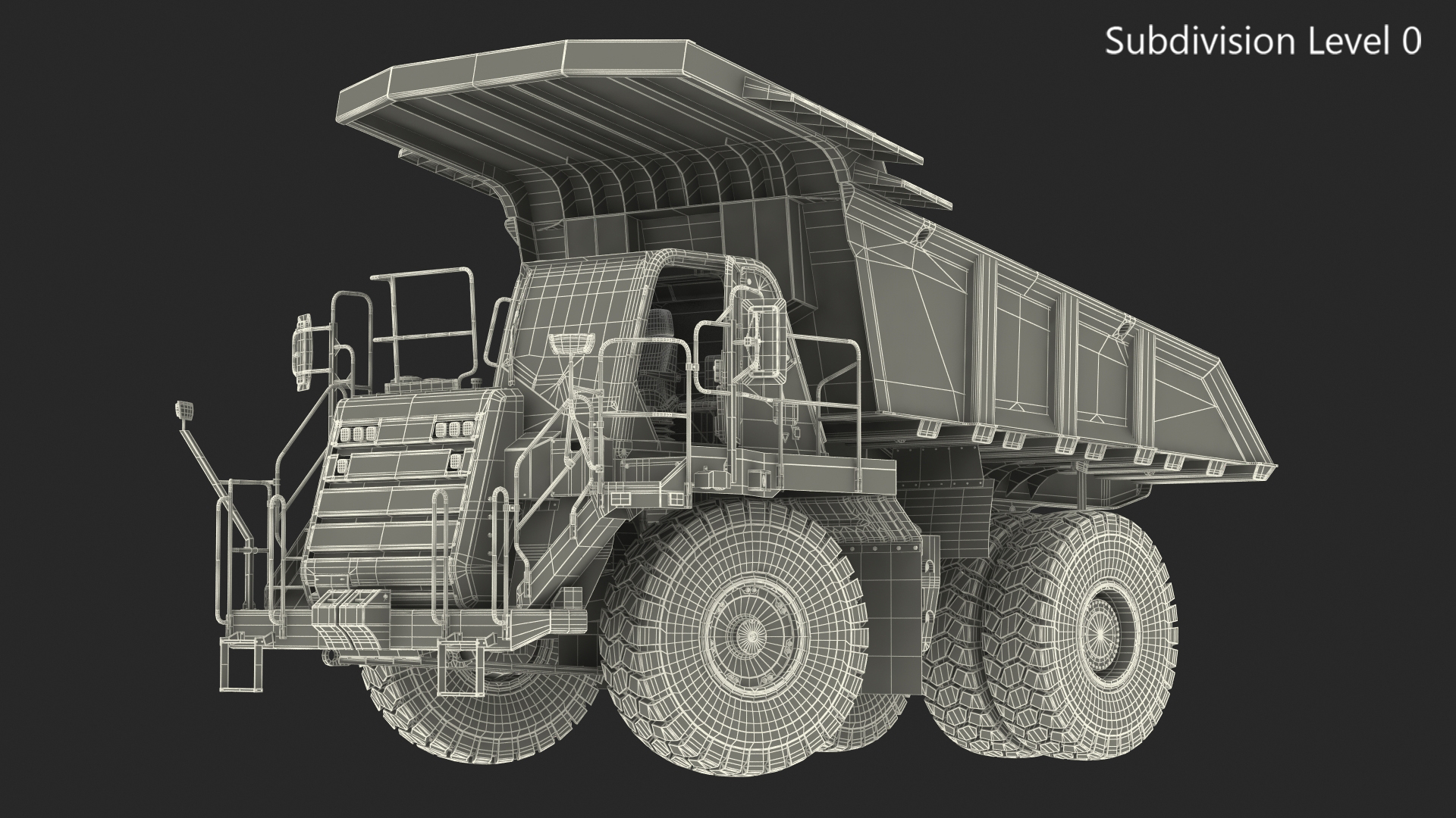 Off Highway Dump Truck Dirty Rigged for Maya 3D model