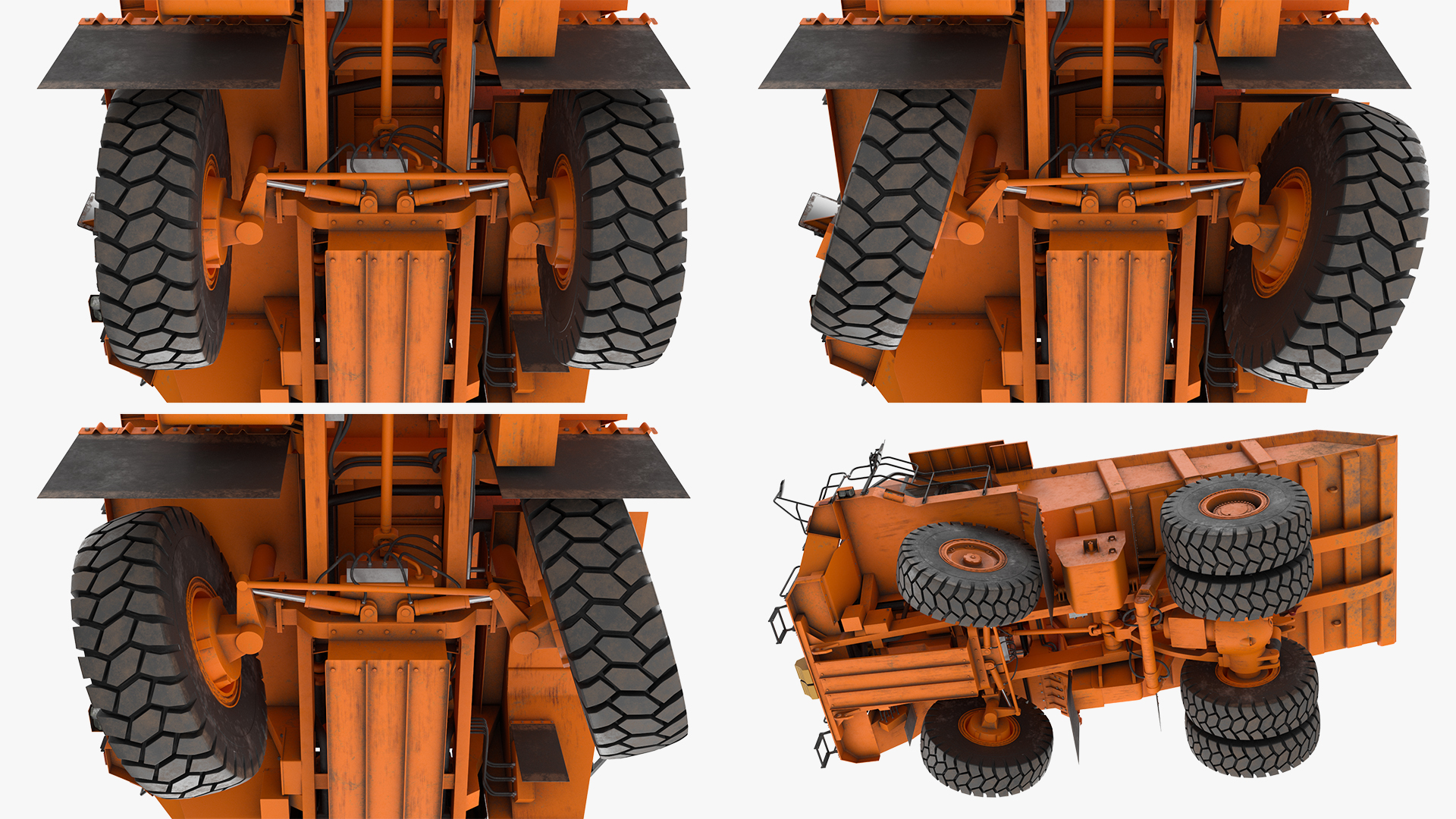 Off Highway Dump Truck Dirty Rigged for Maya 3D model