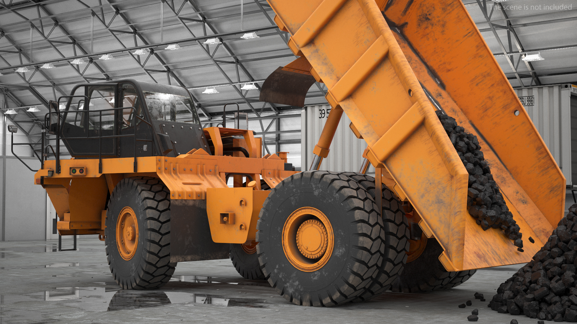 Off Highway Dump Truck Dirty Rigged for Maya 3D model
