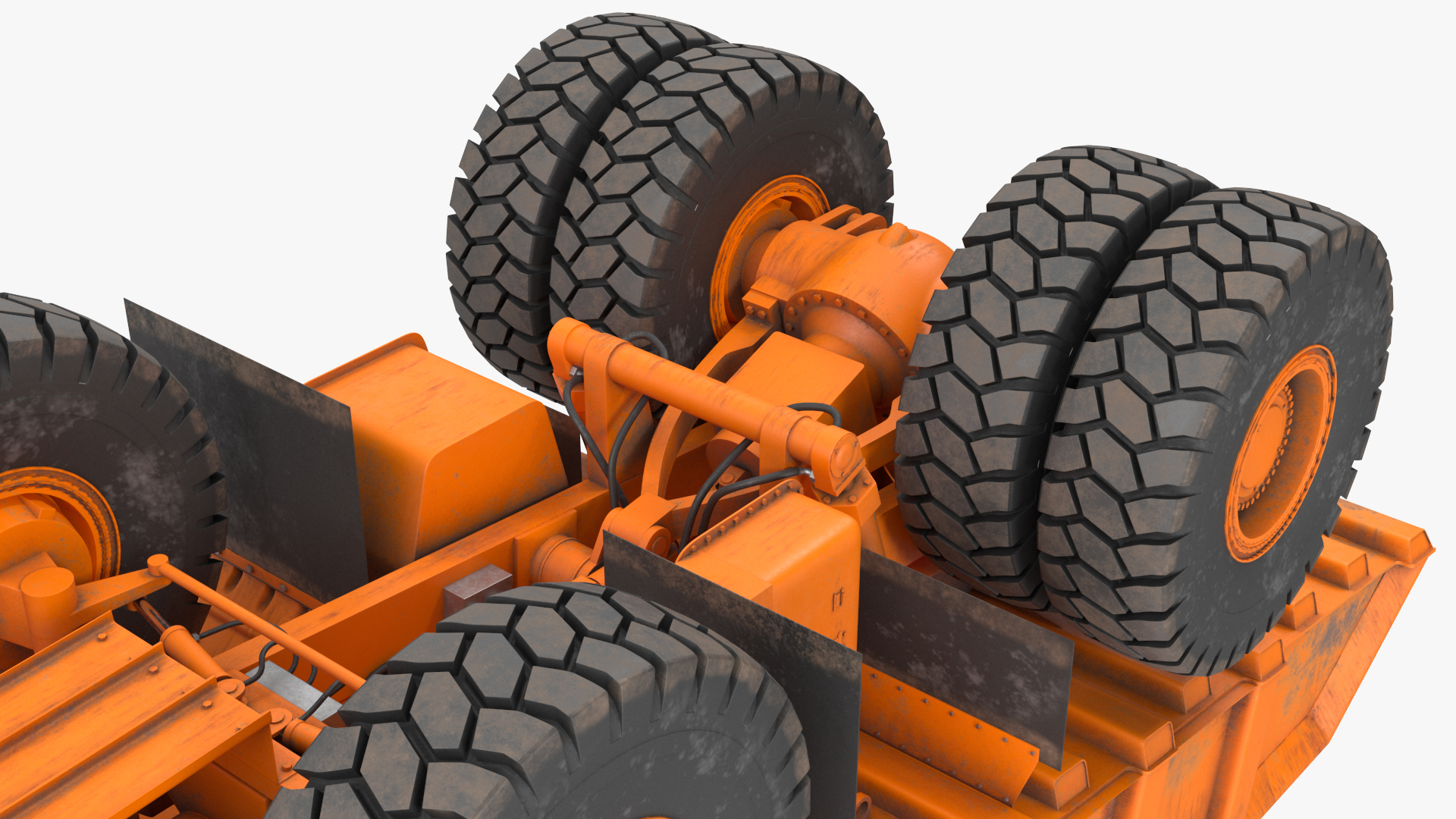 Off Highway Dump Truck Dirty Rigged for Maya 3D model