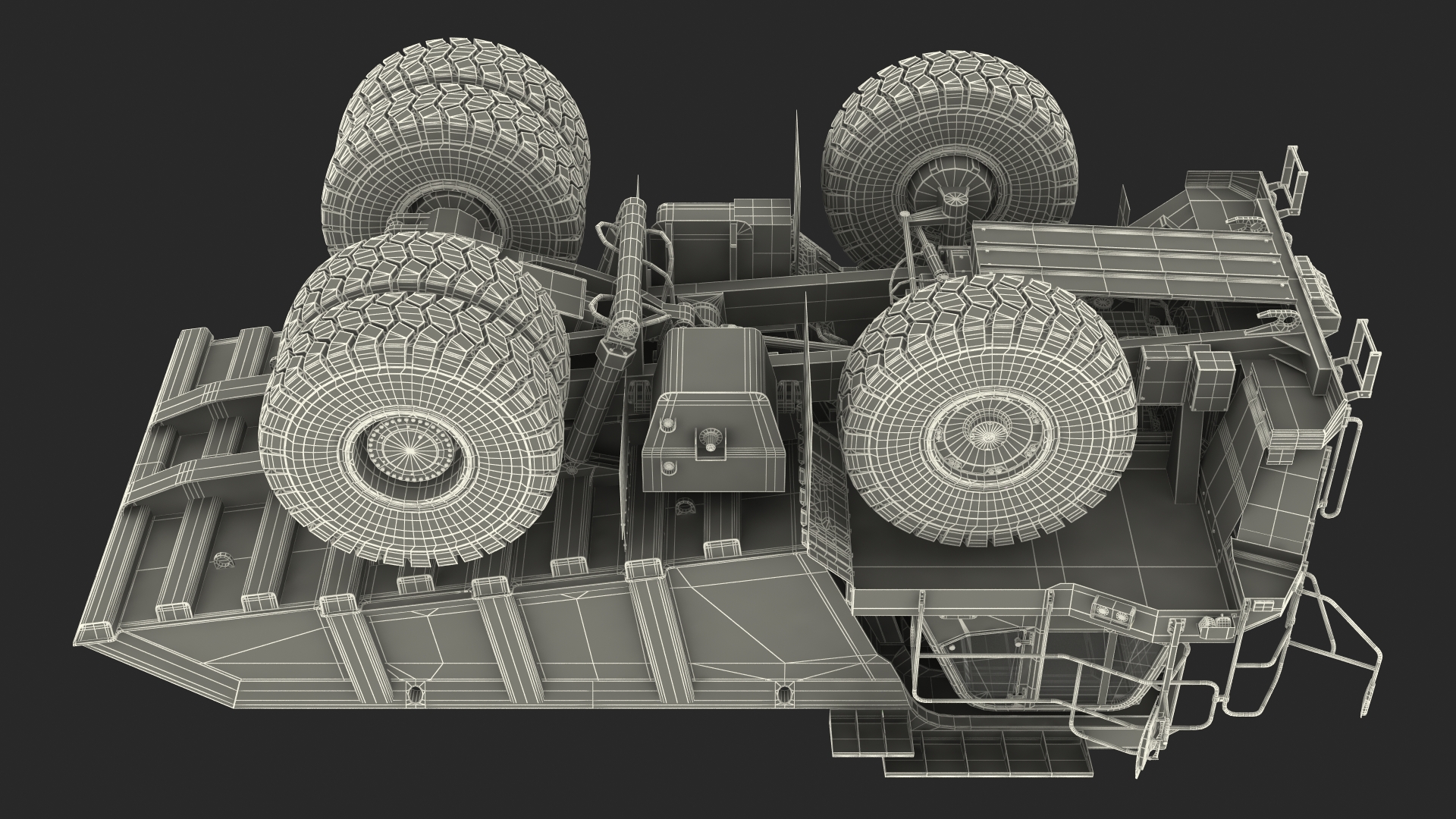 Off Highway Dump Truck Dirty Rigged for Maya 3D model