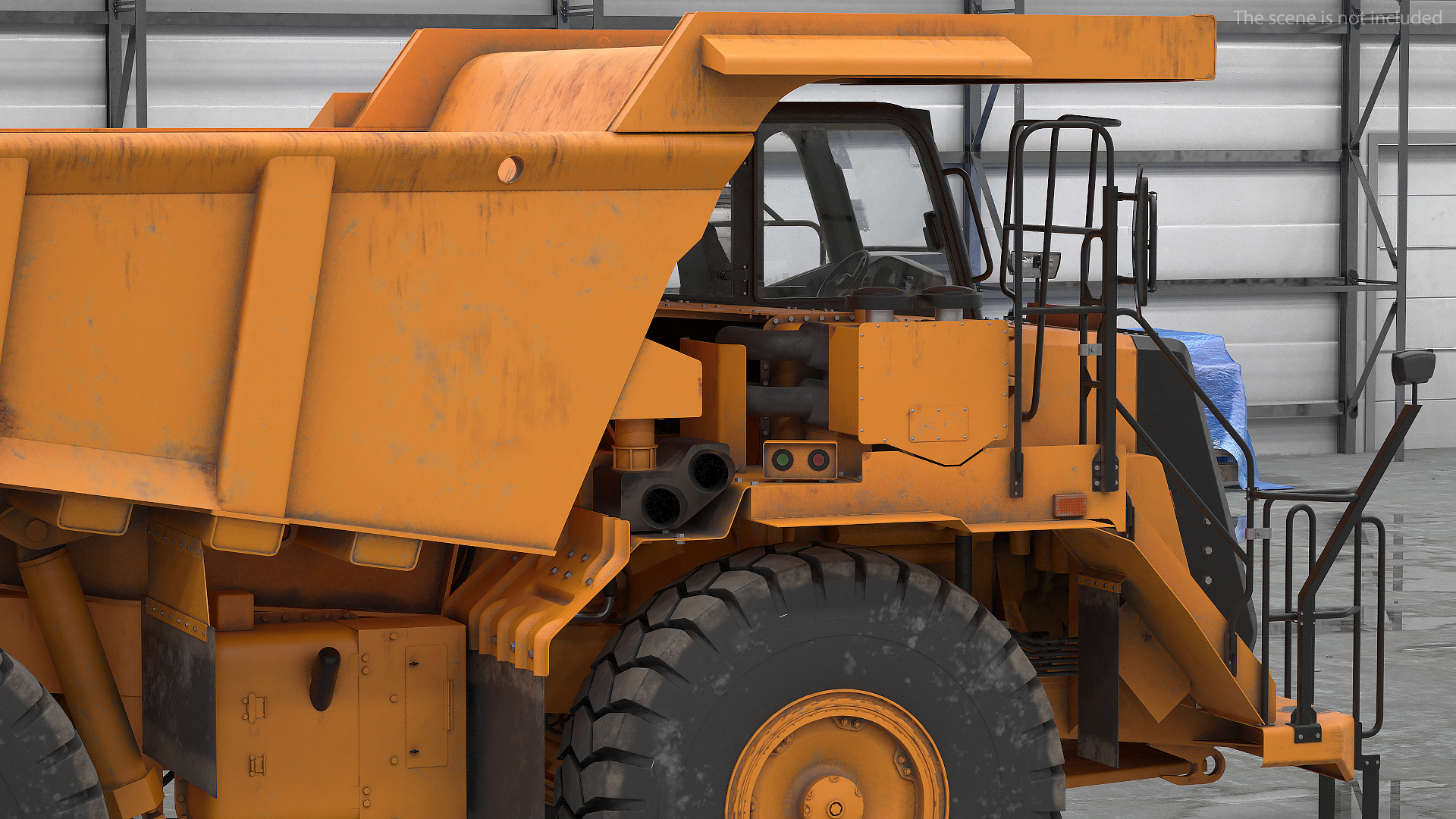 Off Highway Dump Truck Dirty Rigged for Maya 3D model