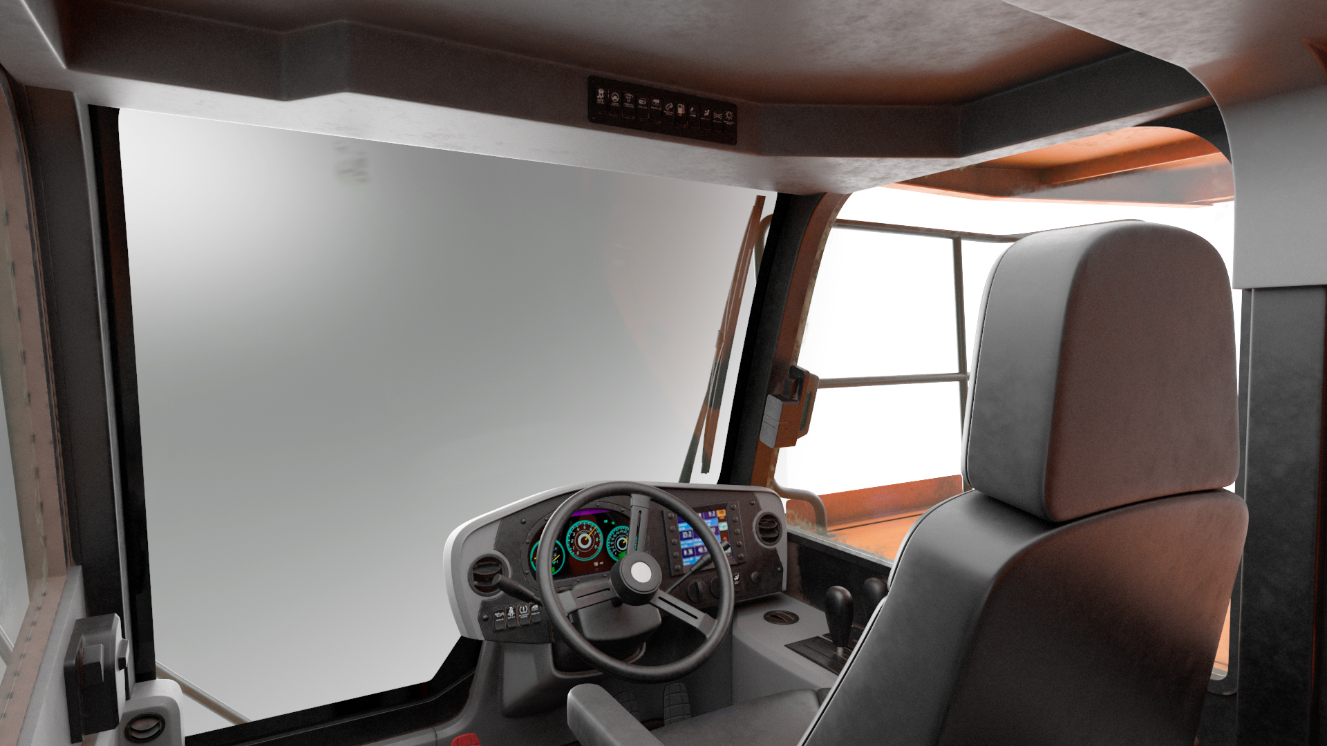 Off Highway Dump Truck Dirty Rigged for Maya 3D model