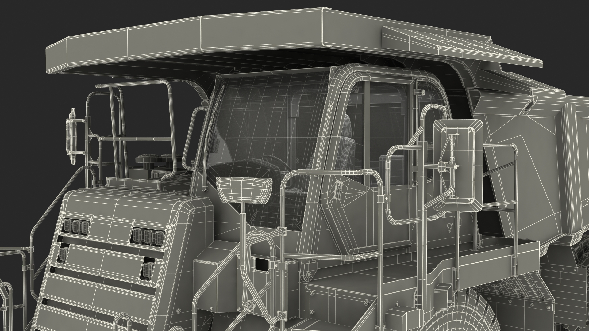 Off Highway Dump Truck Dirty Rigged for Maya 3D model