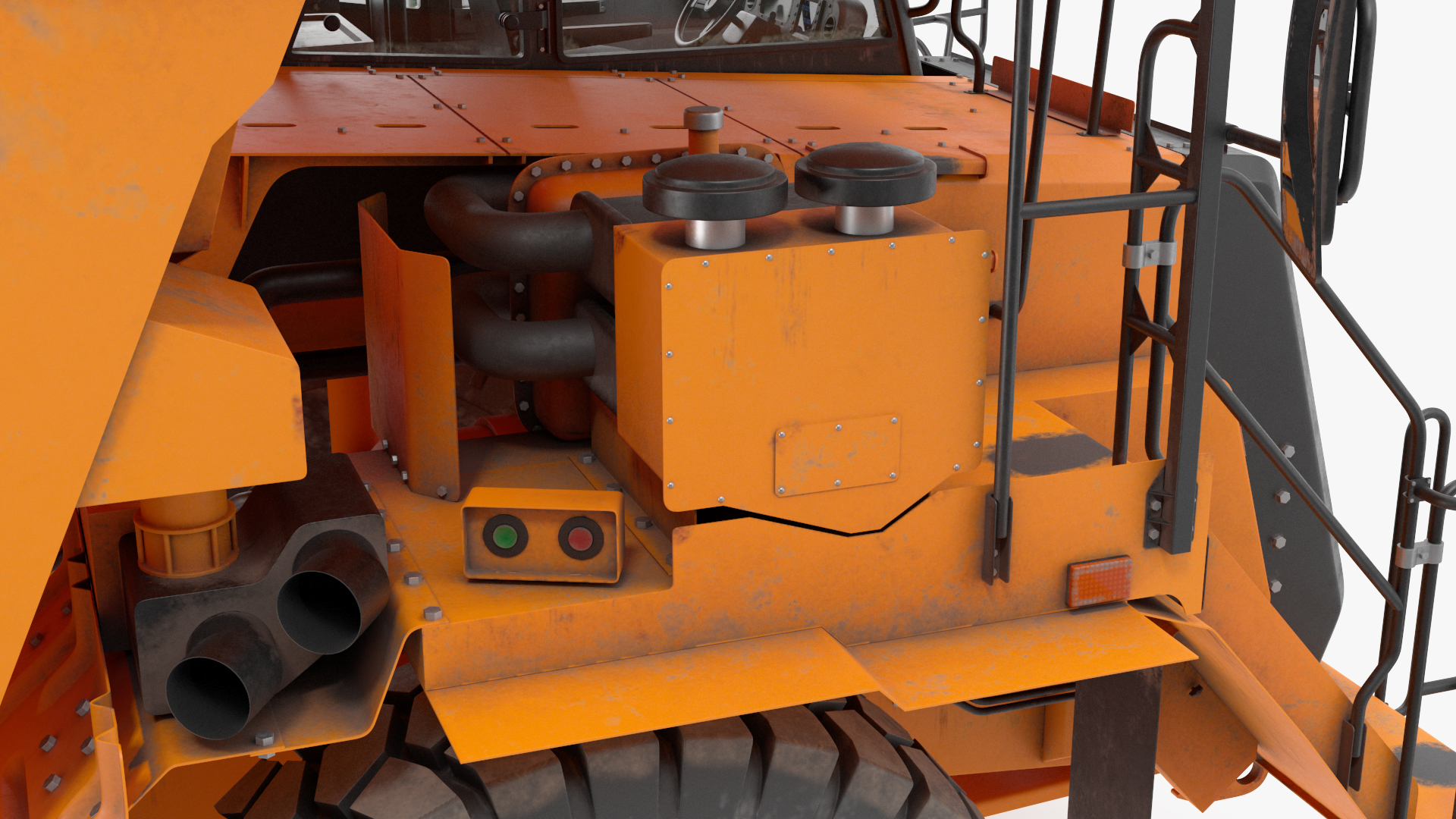 Off Highway Dump Truck Dirty Rigged for Maya 3D model