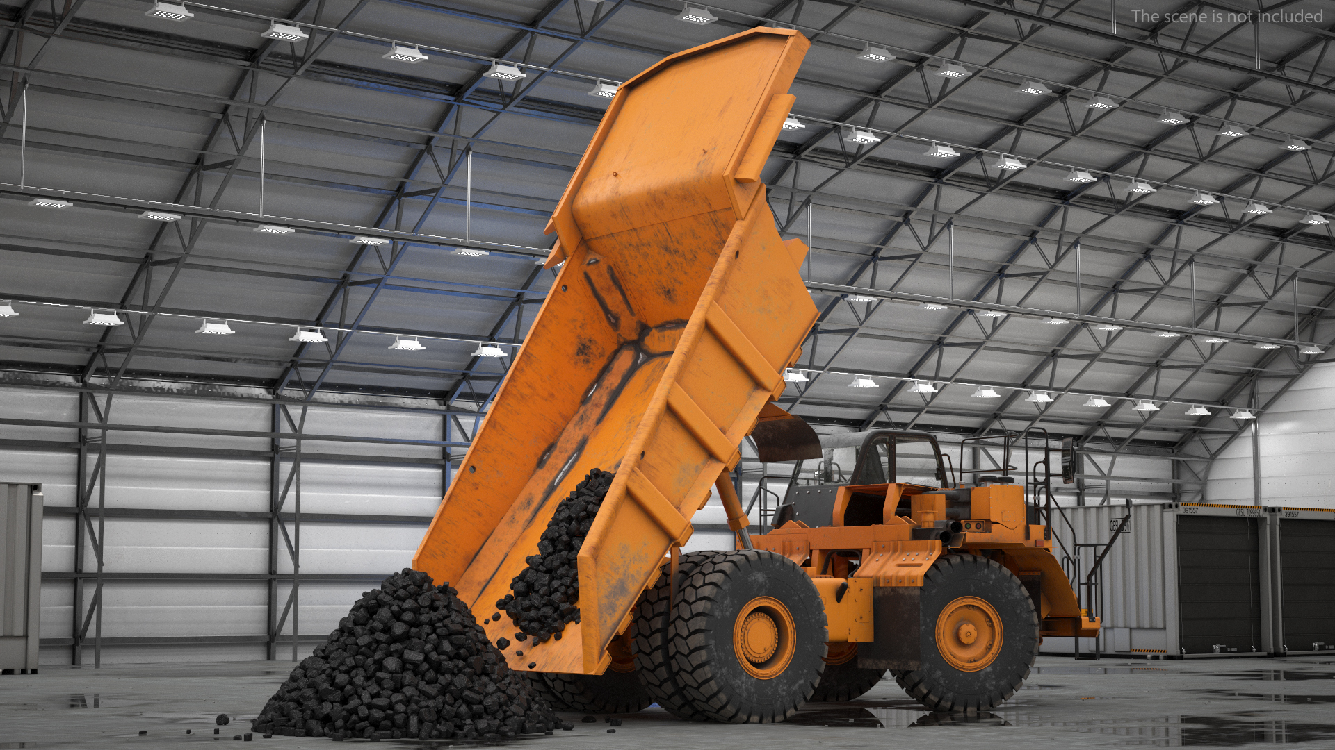Off Highway Dump Truck Dirty Rigged for Maya 3D model