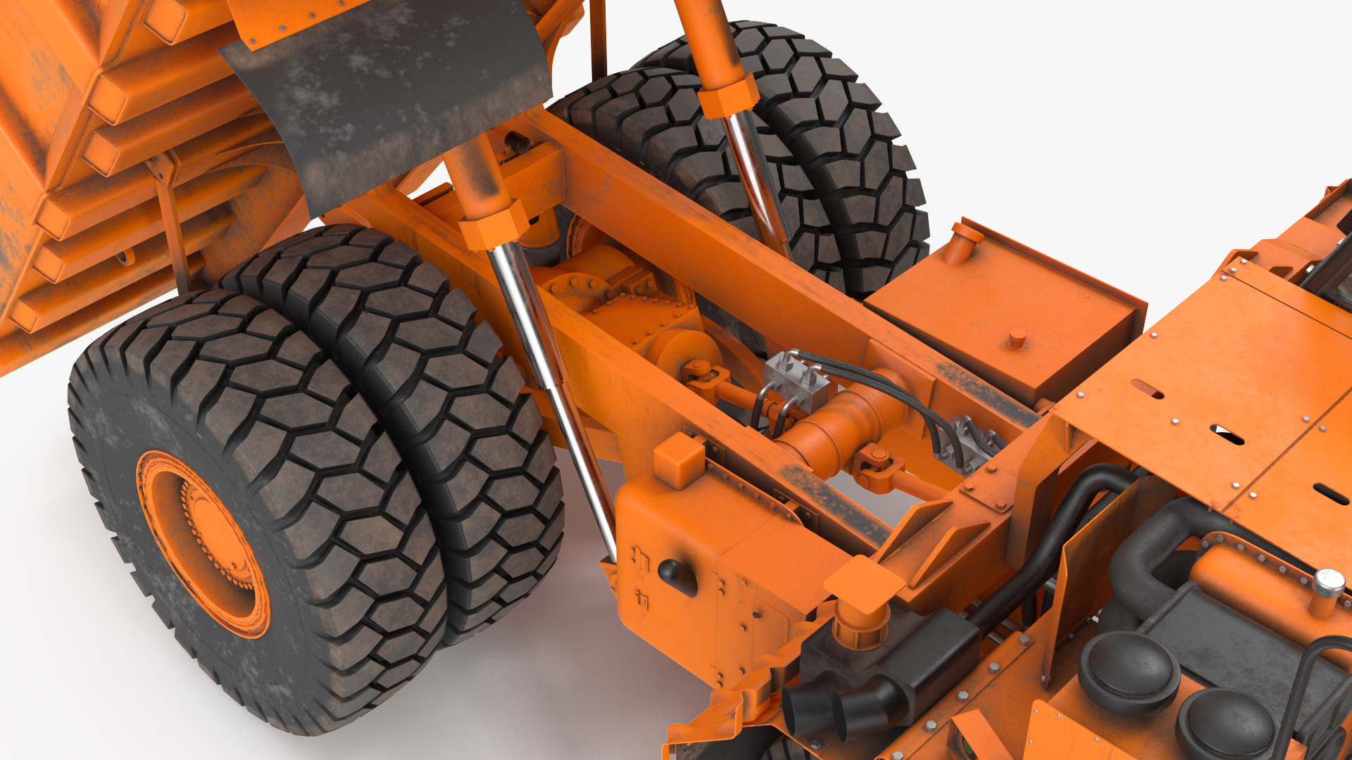 Off Highway Dump Truck Dirty Rigged for Maya 3D model
