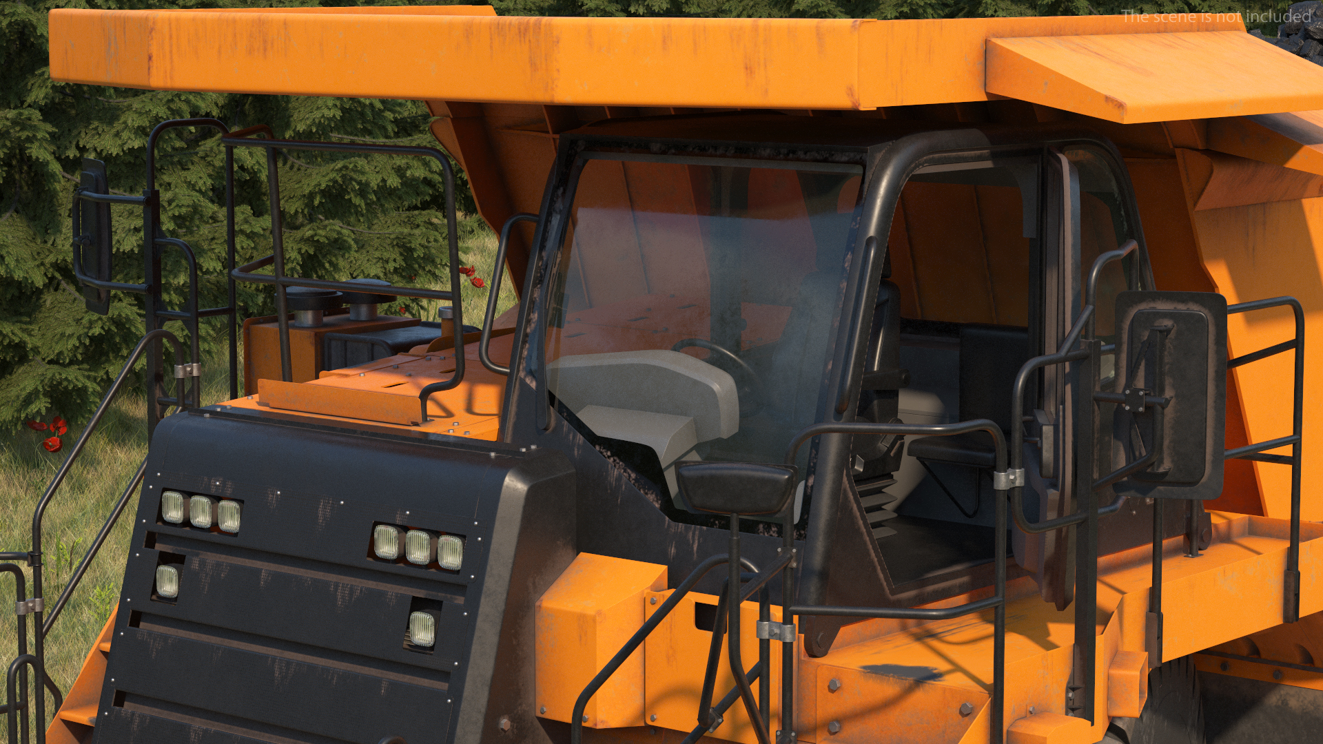 Off Highway Dump Truck Dirty Rigged for Maya 3D model