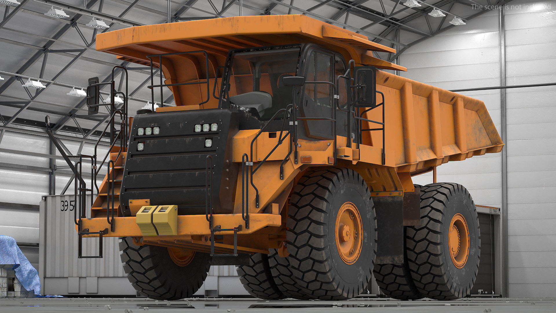 Off Highway Dump Truck Dirty Rigged for Maya 3D model