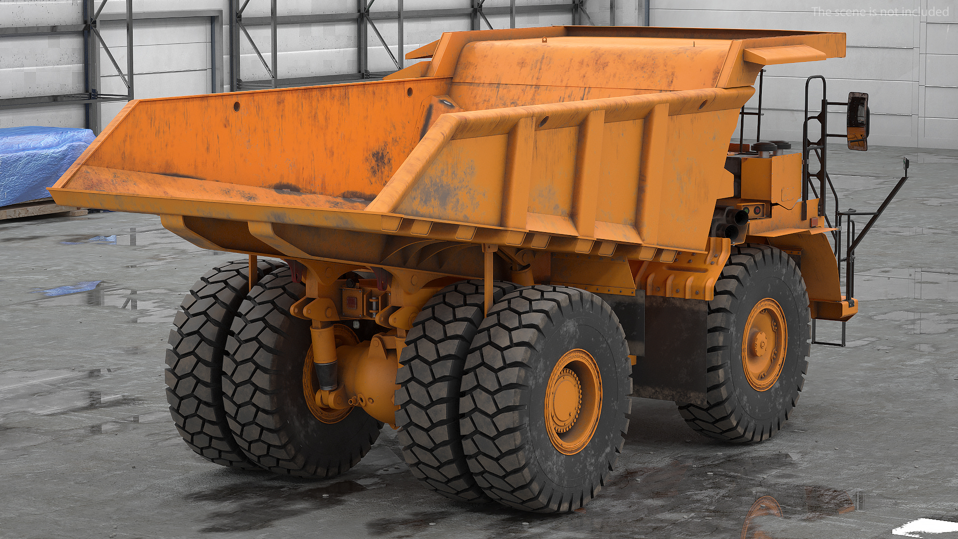Off Highway Dump Truck Dirty Rigged for Maya 3D model