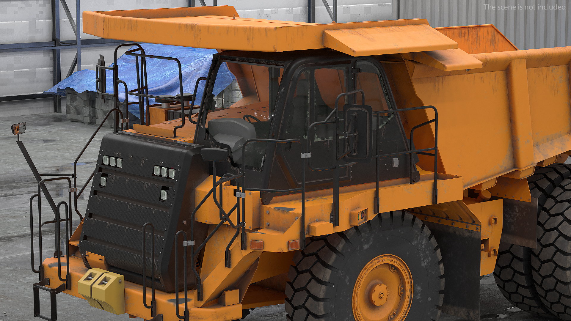 Off Highway Dump Truck Dirty Rigged for Maya 3D model