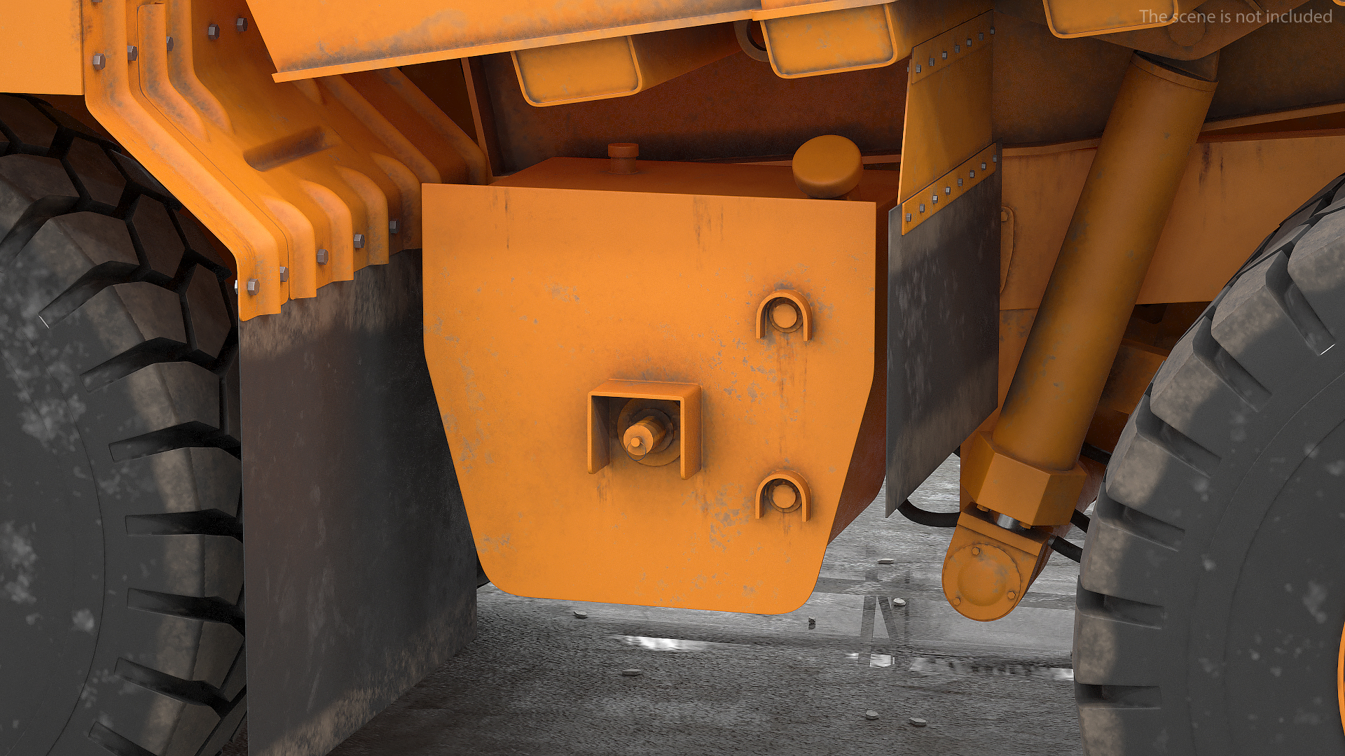 Off Highway Dump Truck Dirty Rigged for Maya 3D model