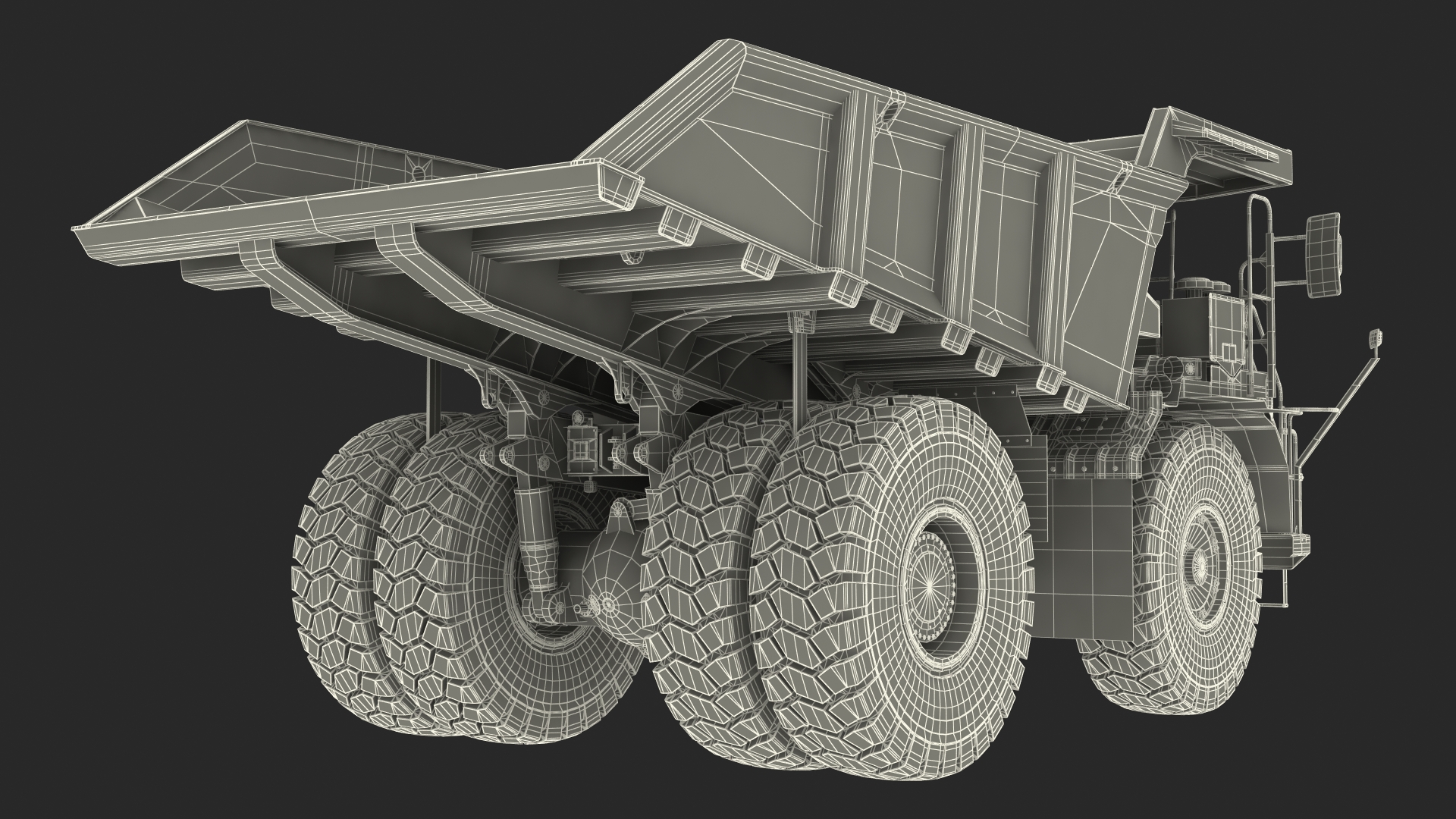 Off Highway Dump Truck Dirty Rigged for Maya 3D model