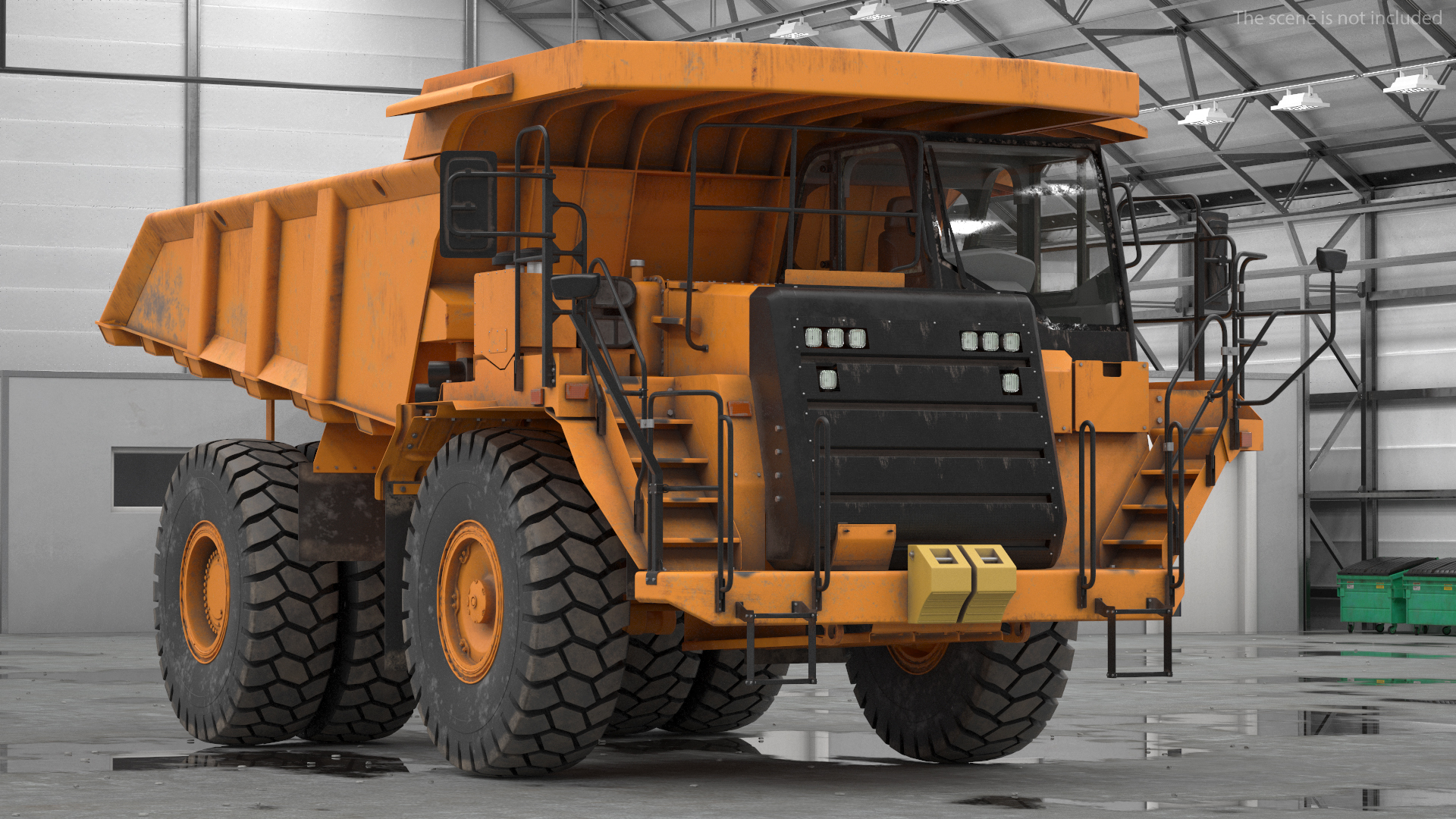 Off Highway Dump Truck Dirty Rigged for Maya 3D model