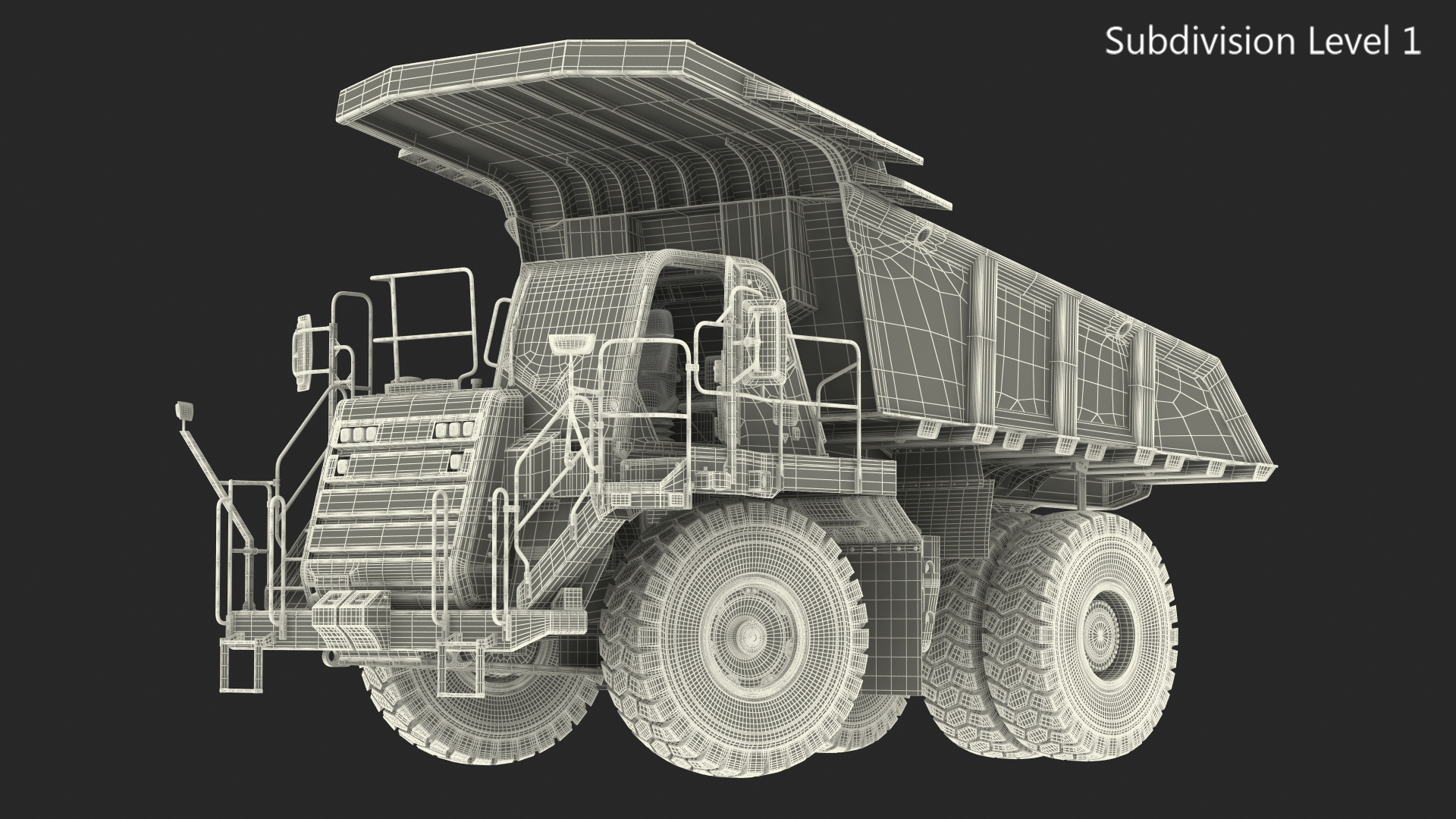 Off Highway Dump Truck Dirty Rigged for Maya 3D model