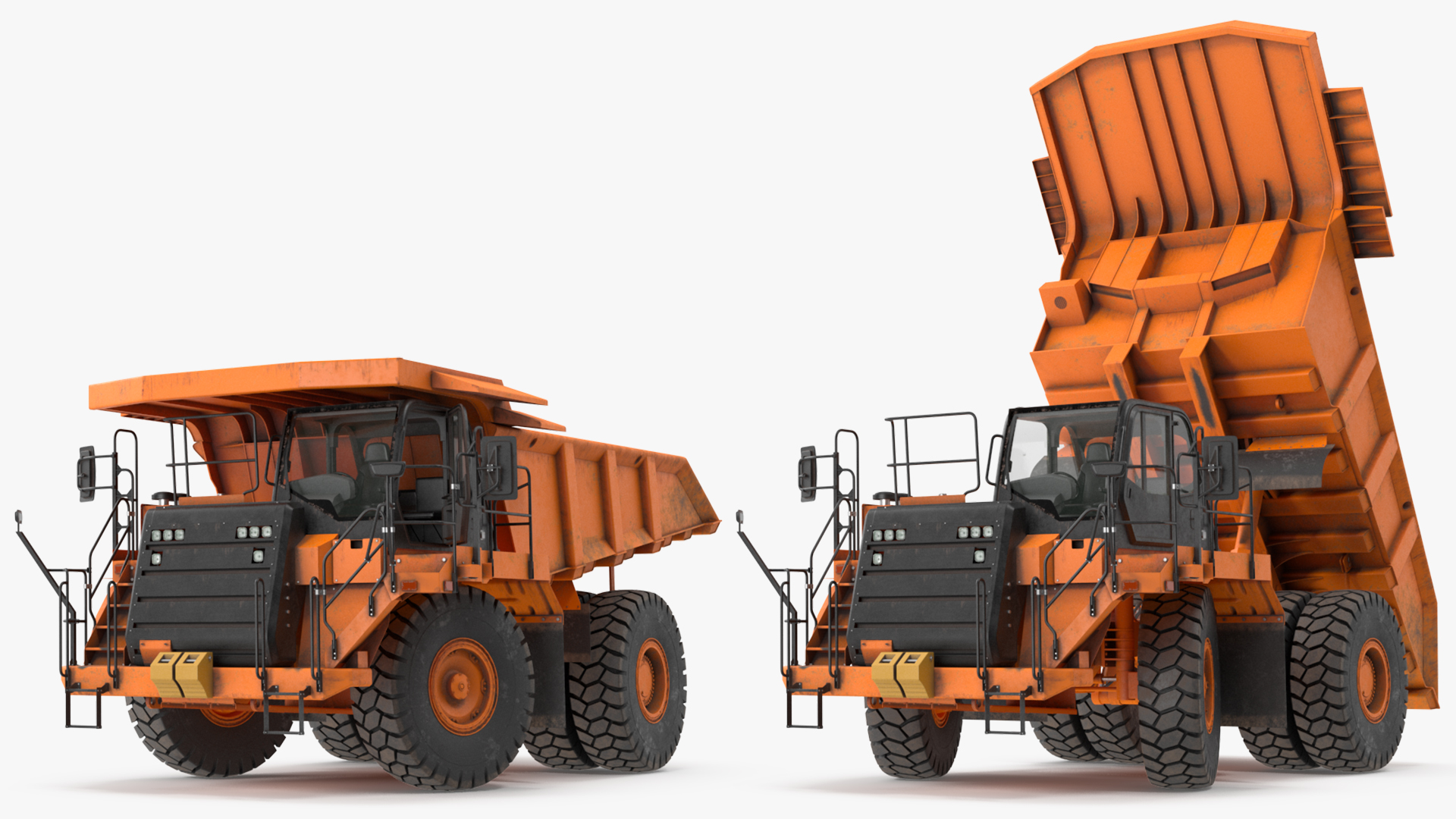 Off Highway Dump Truck Dirty Rigged for Maya 3D model