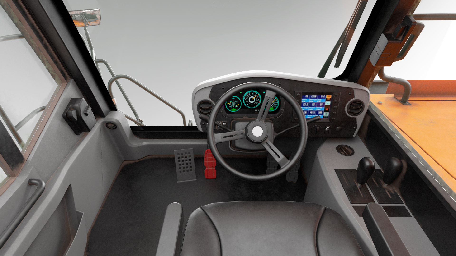Off Highway Dump Truck Dirty Rigged for Maya 3D model