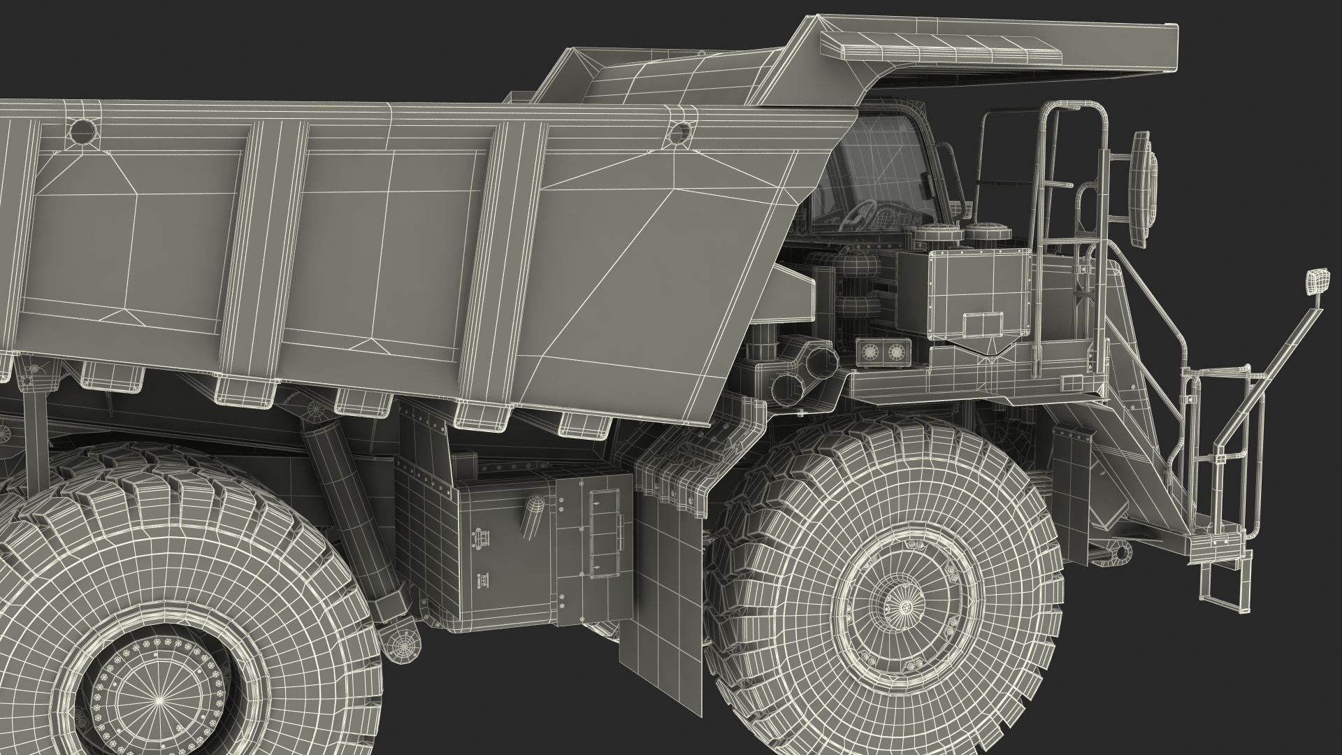 Off Highway Dump Truck Dirty Rigged for Maya 3D model