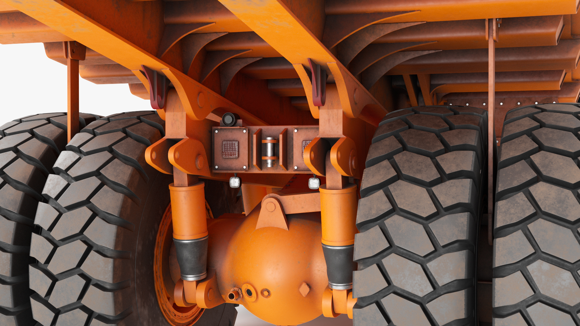 Off Highway Dump Truck Dirty Rigged for Maya 3D model