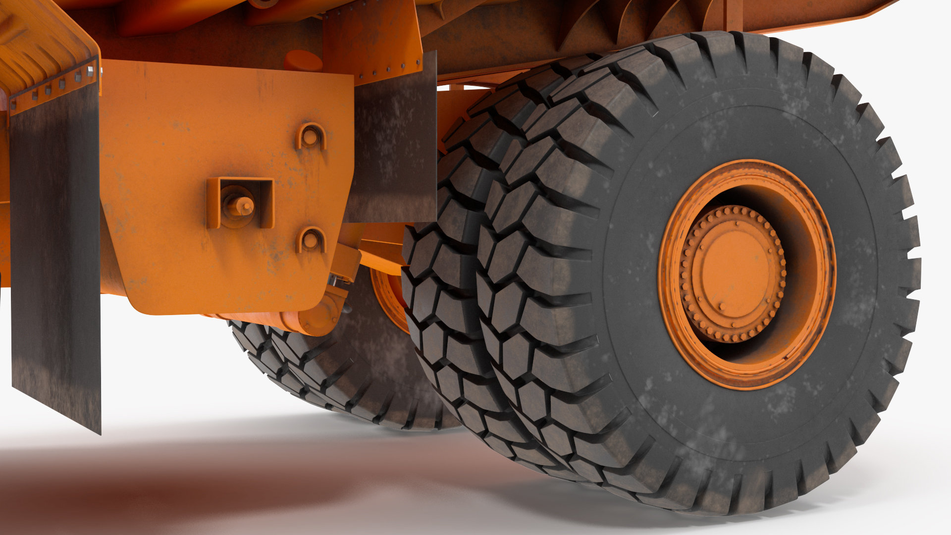 Off Highway Dump Truck Dirty Rigged for Maya 3D model