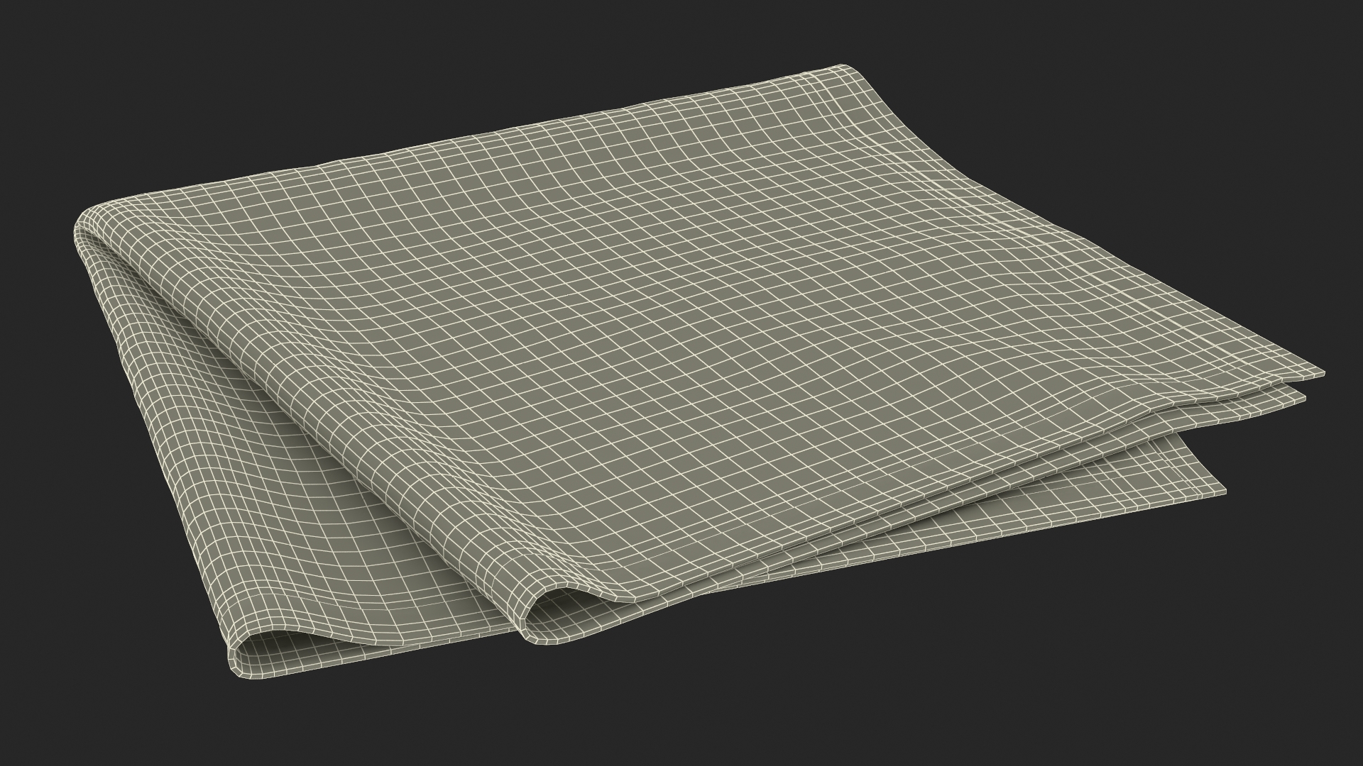 3D model Folded Fabric Napkin