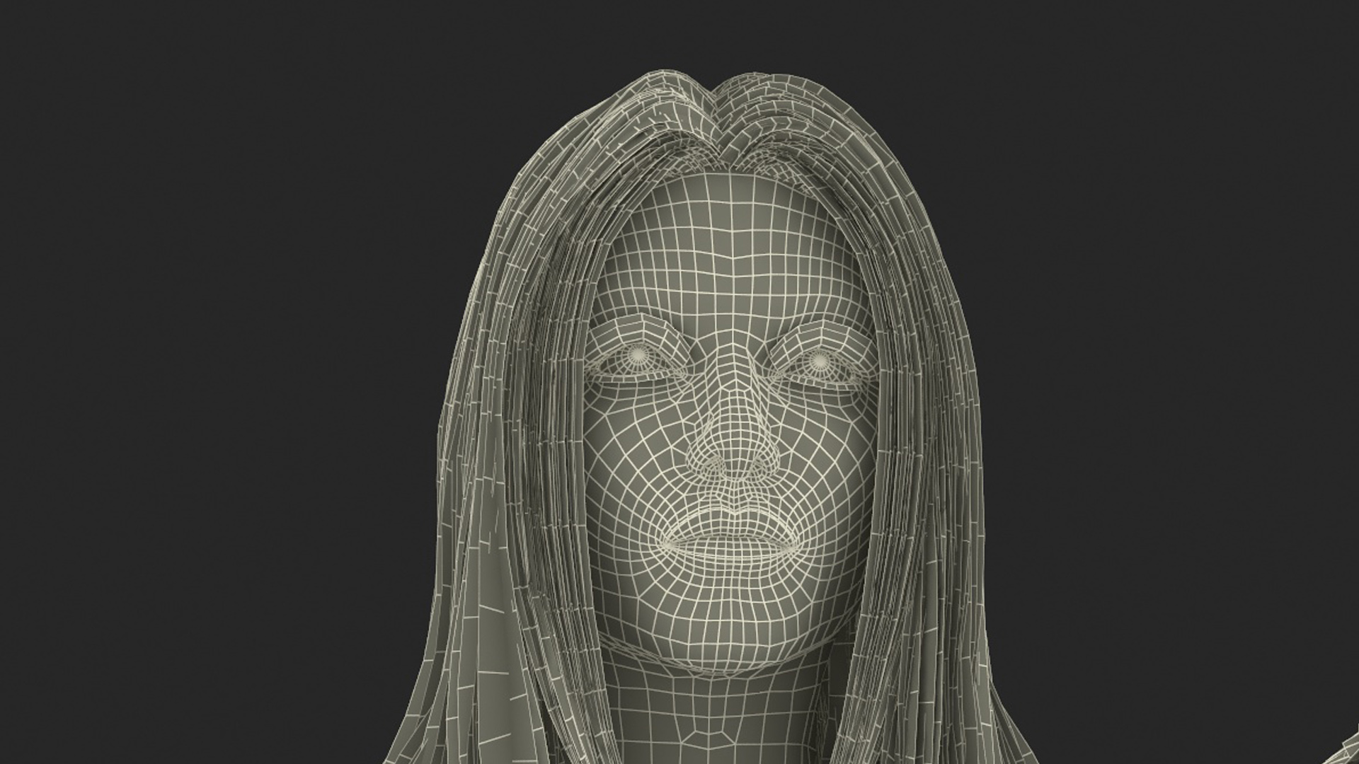 3D Green-Eyed Blonde Angel Woman Rigged