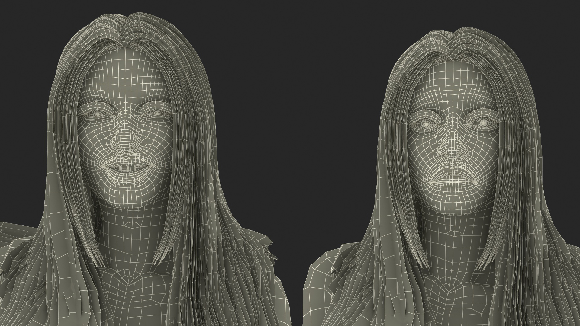 3D Green-Eyed Blonde Angel Woman Rigged