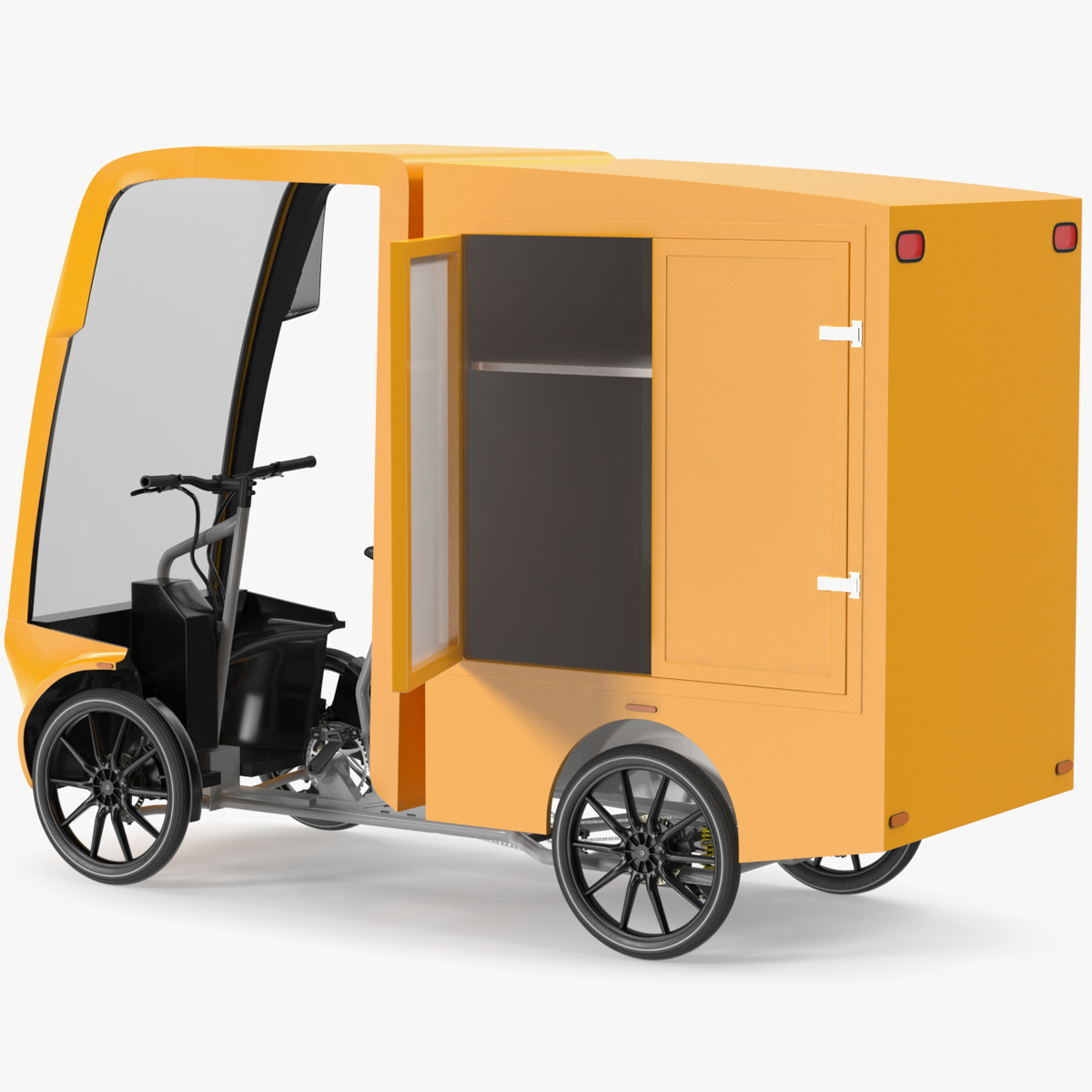3D Electric Cargo Bike EAV DHL Rigged for Maya model