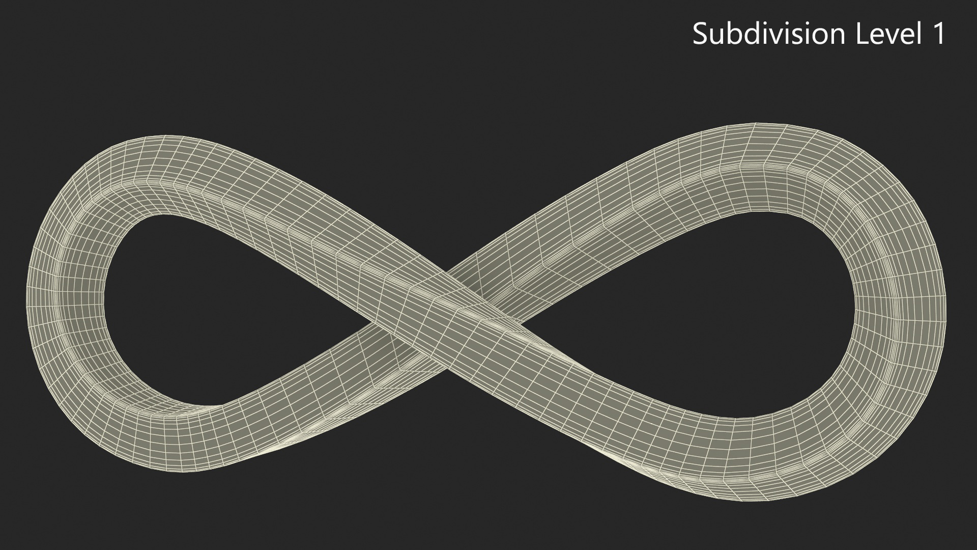 3D Infinity Loop Gold model