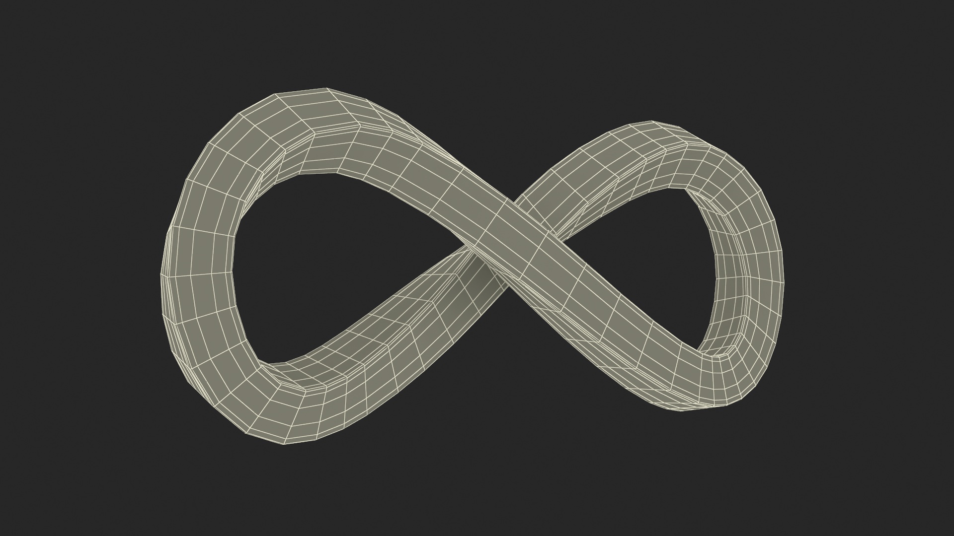 3D Infinity Loop Gold model