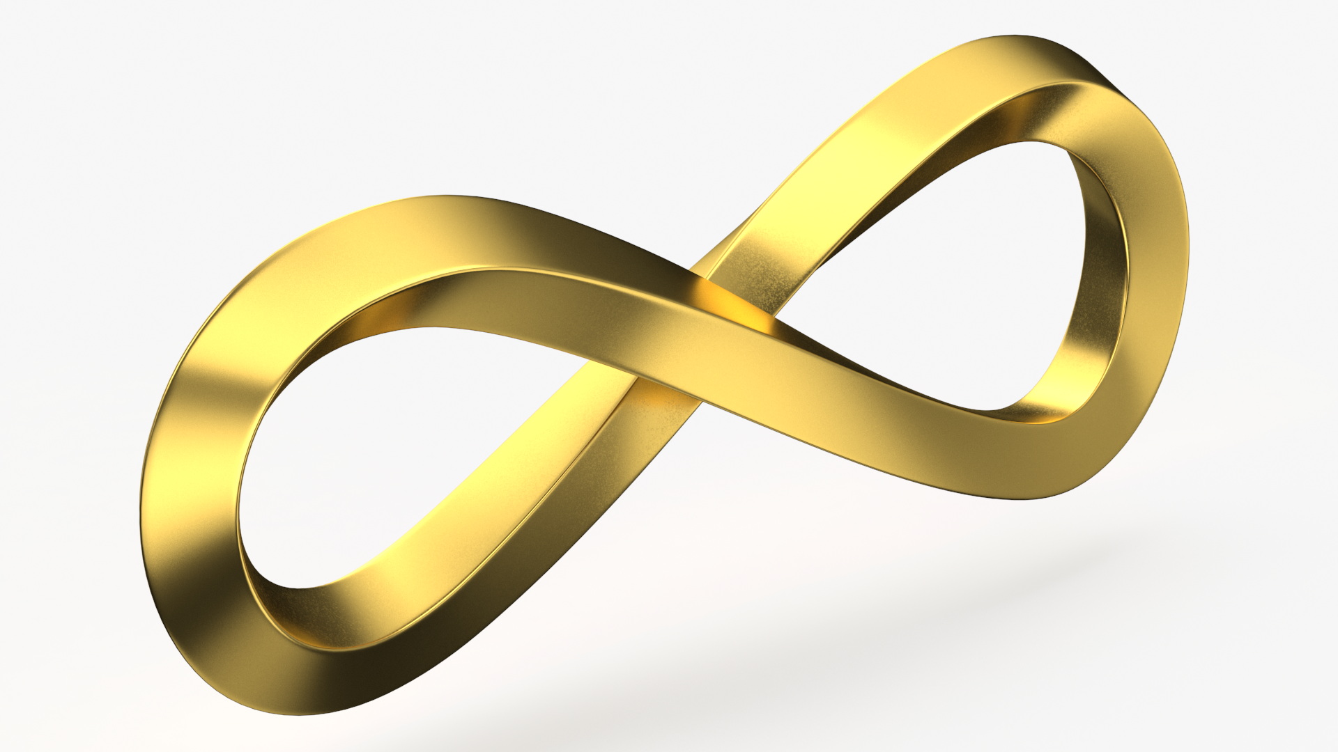 3D Infinity Loop Gold model