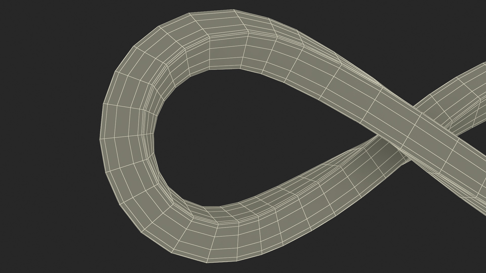 3D Infinity Loop Gold model