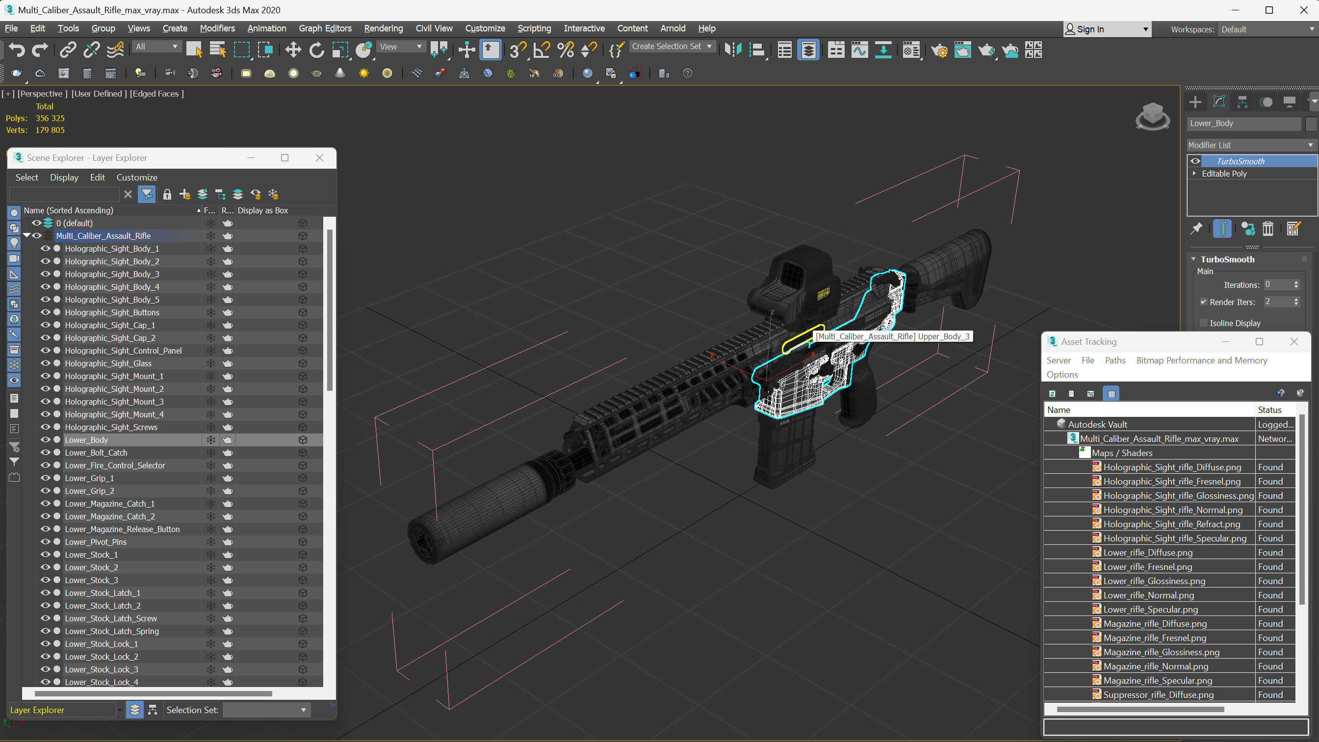Multi Caliber Assault Rifle 3D