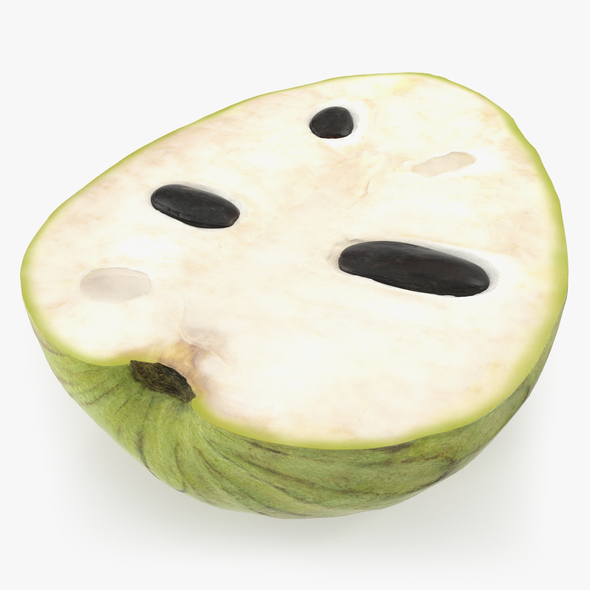 Chirimoya Fruit Half 3D Model