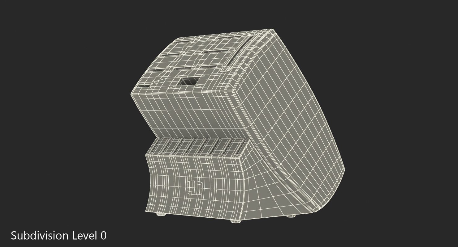 Empty Slot Wood Base Knife Block 3D