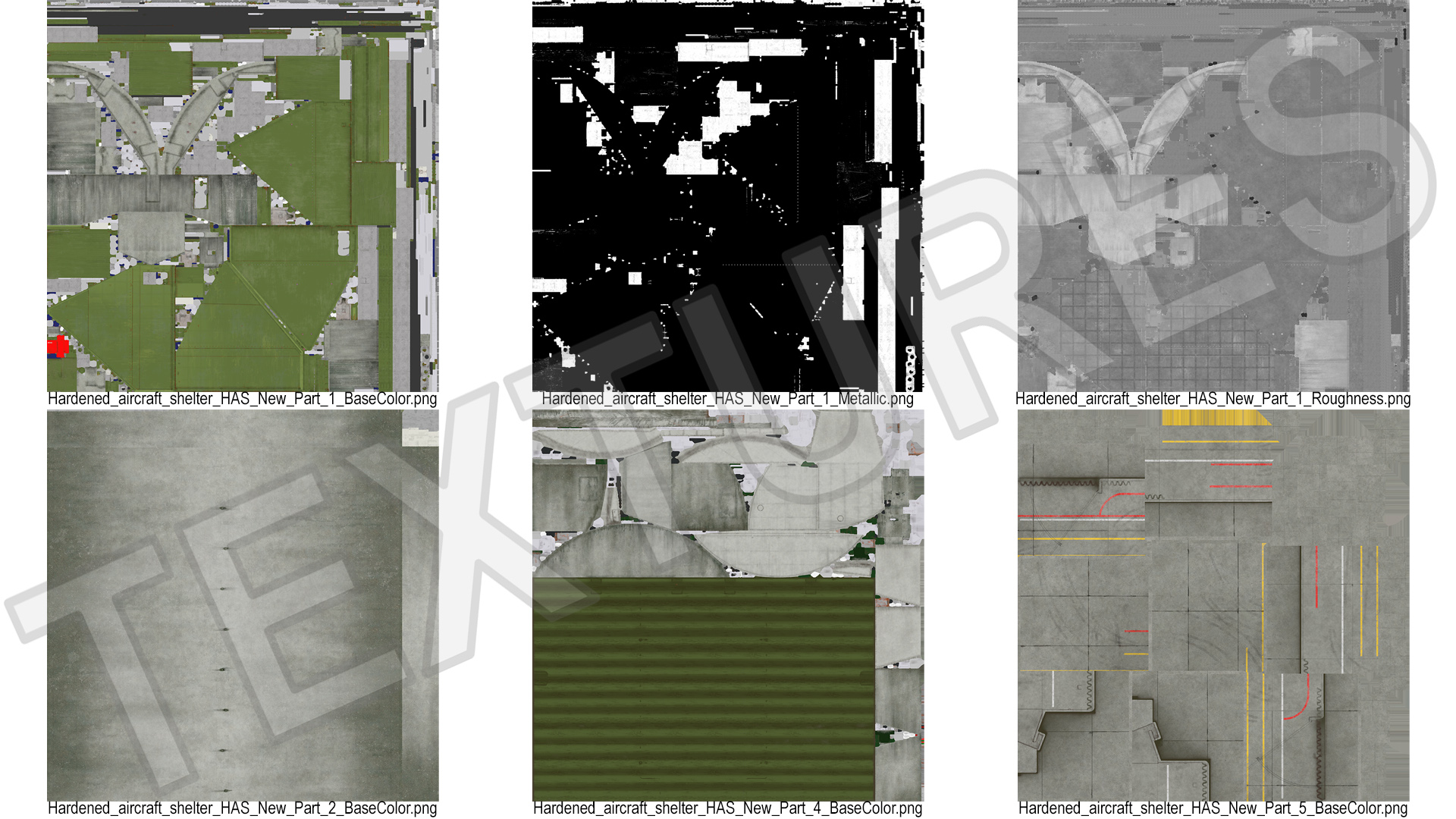 3D Empty Concrete Fighter Jet Hangar model