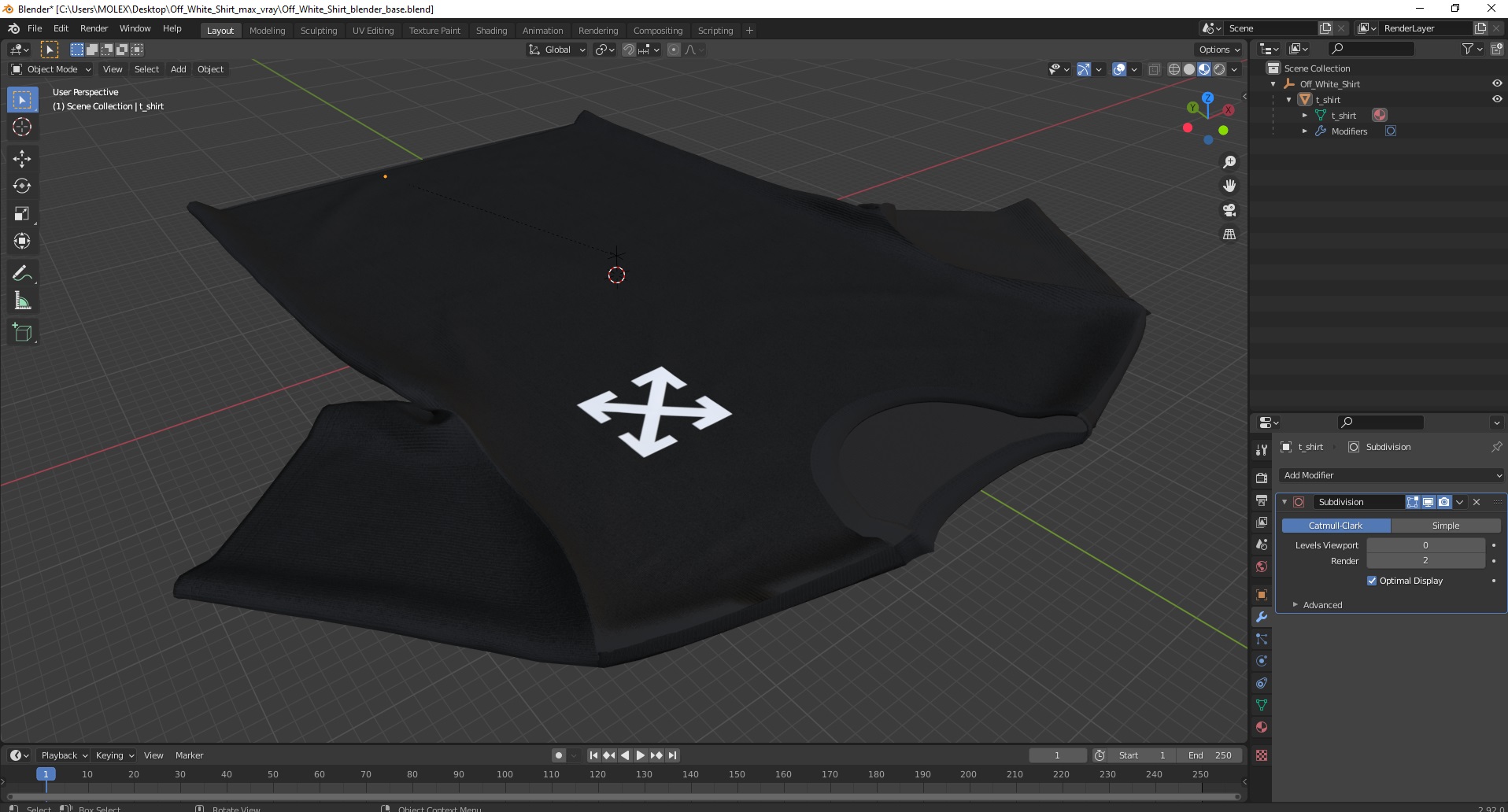 3D model Off White Shirt