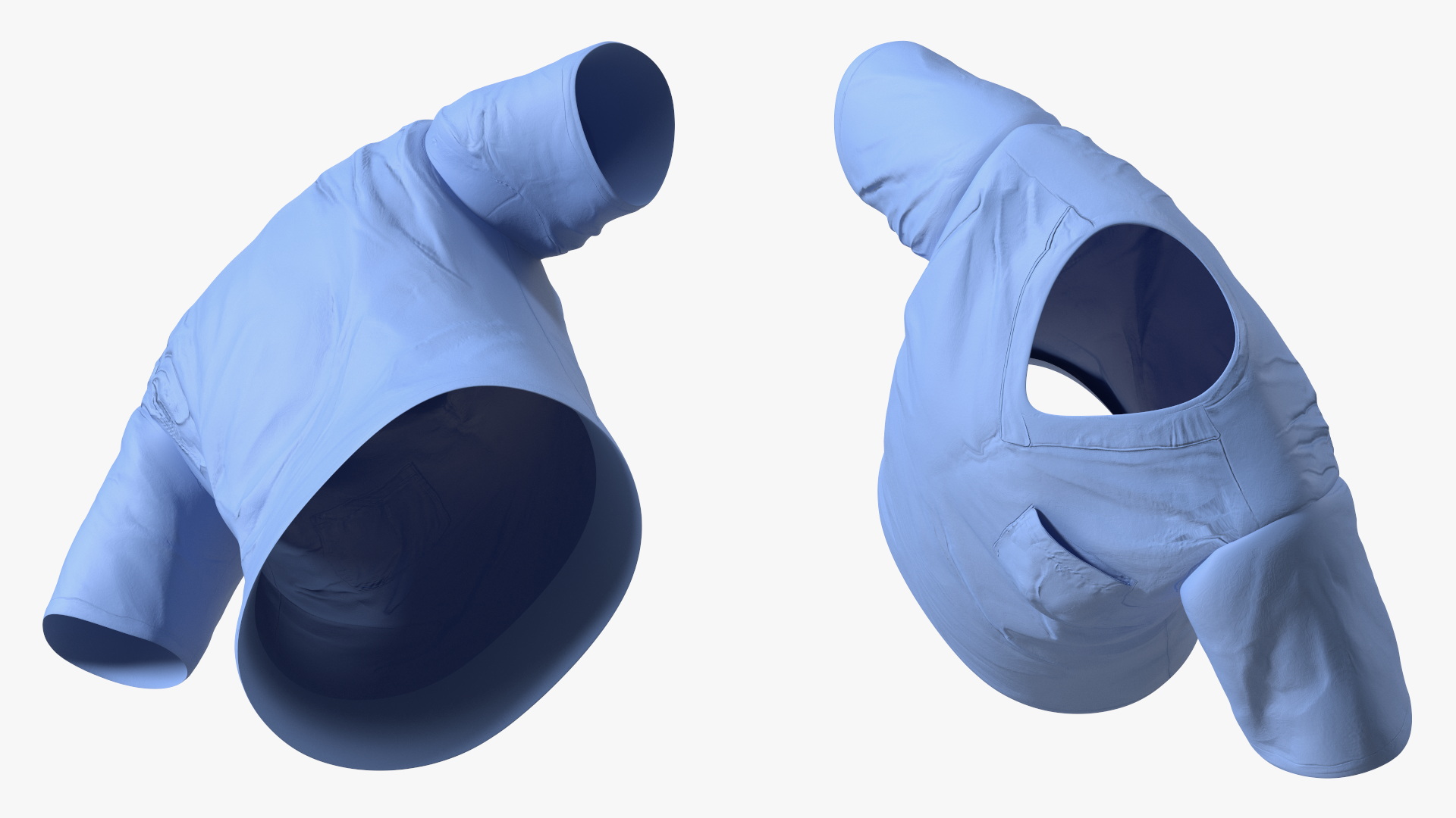 3D model Surgeon Blue Scrubs Shirt