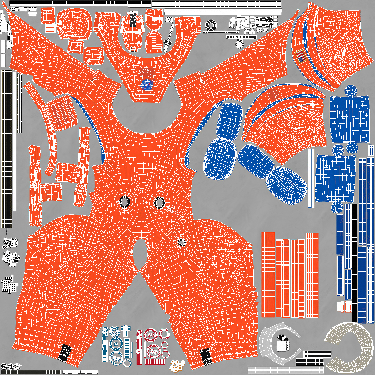 3D model Astronaut in Advanced Crew Escape Suit Rigged