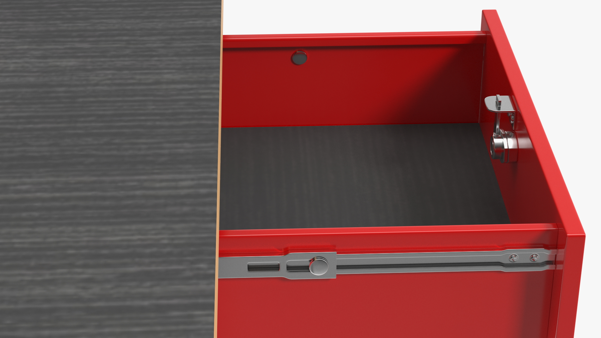 3D Red Wood Work Garage Bench